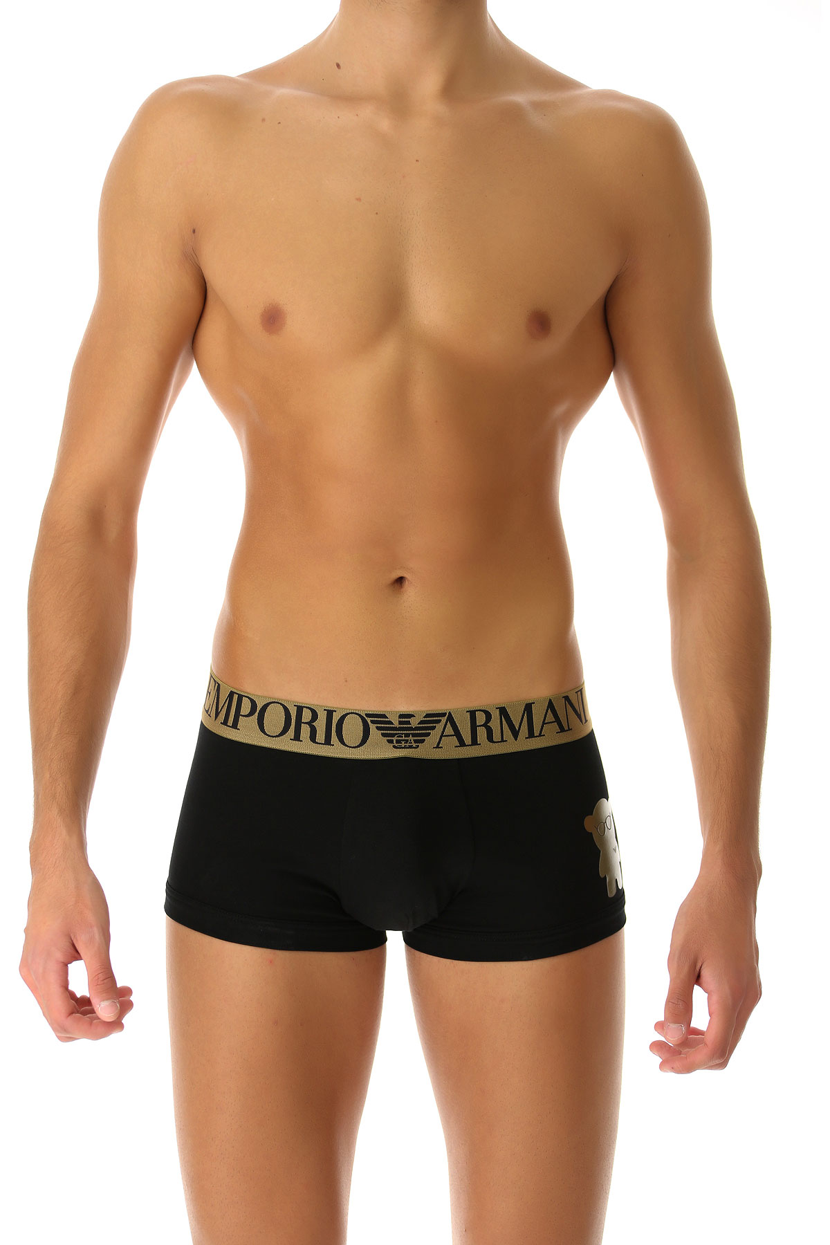 Emporio Armani Boxer Shorts für Herren, Unterhose, Short, Boxer Günstig im Sale, Schwarz, Baumwolle, 2017, L L M M S