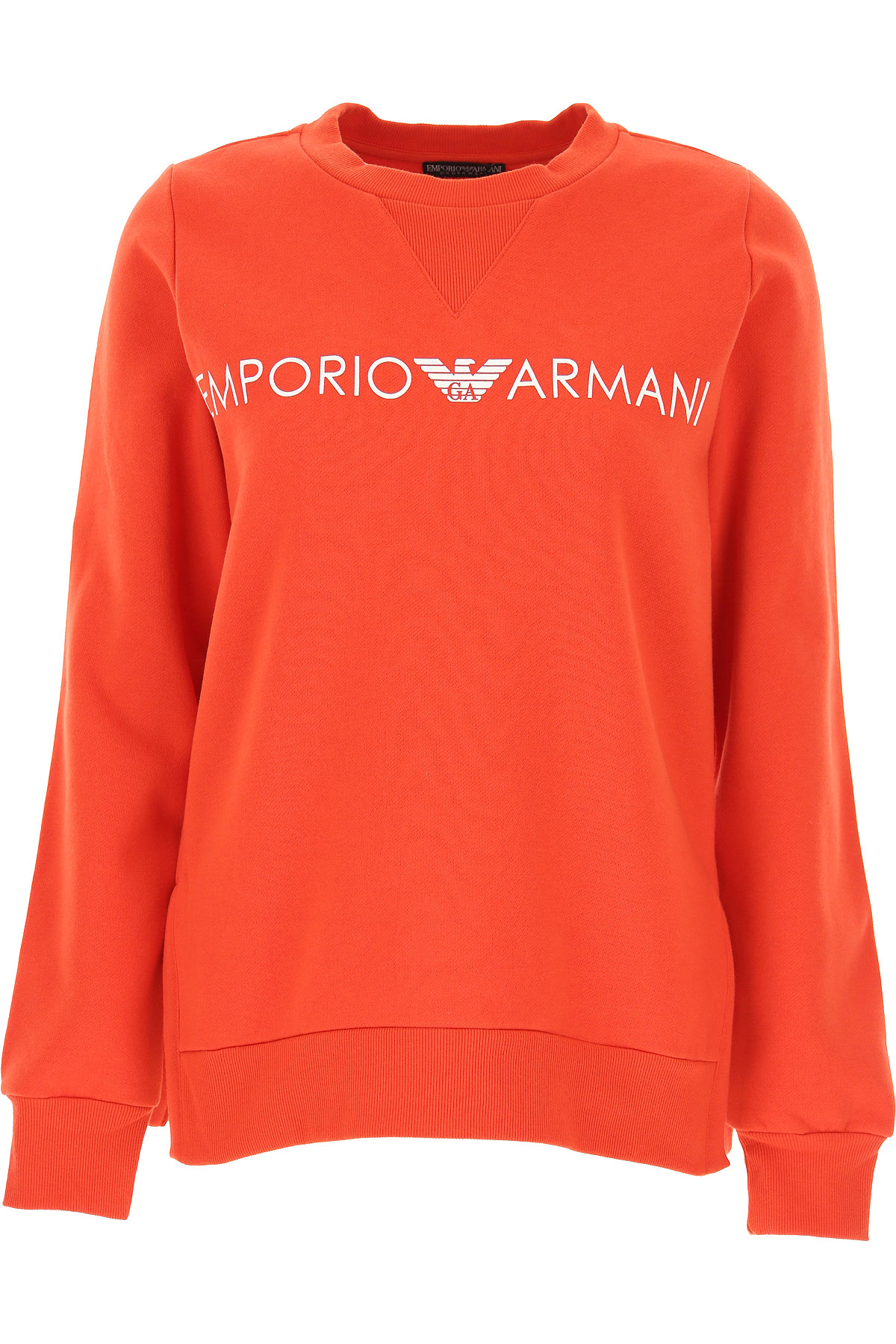 Emporio Armani Sweatshirt für Damen, Kapuzenpulli, Hoodie, Sweats Günstig im Sale, Rot, Baumwolle, 2017, 38 40 44 46 M