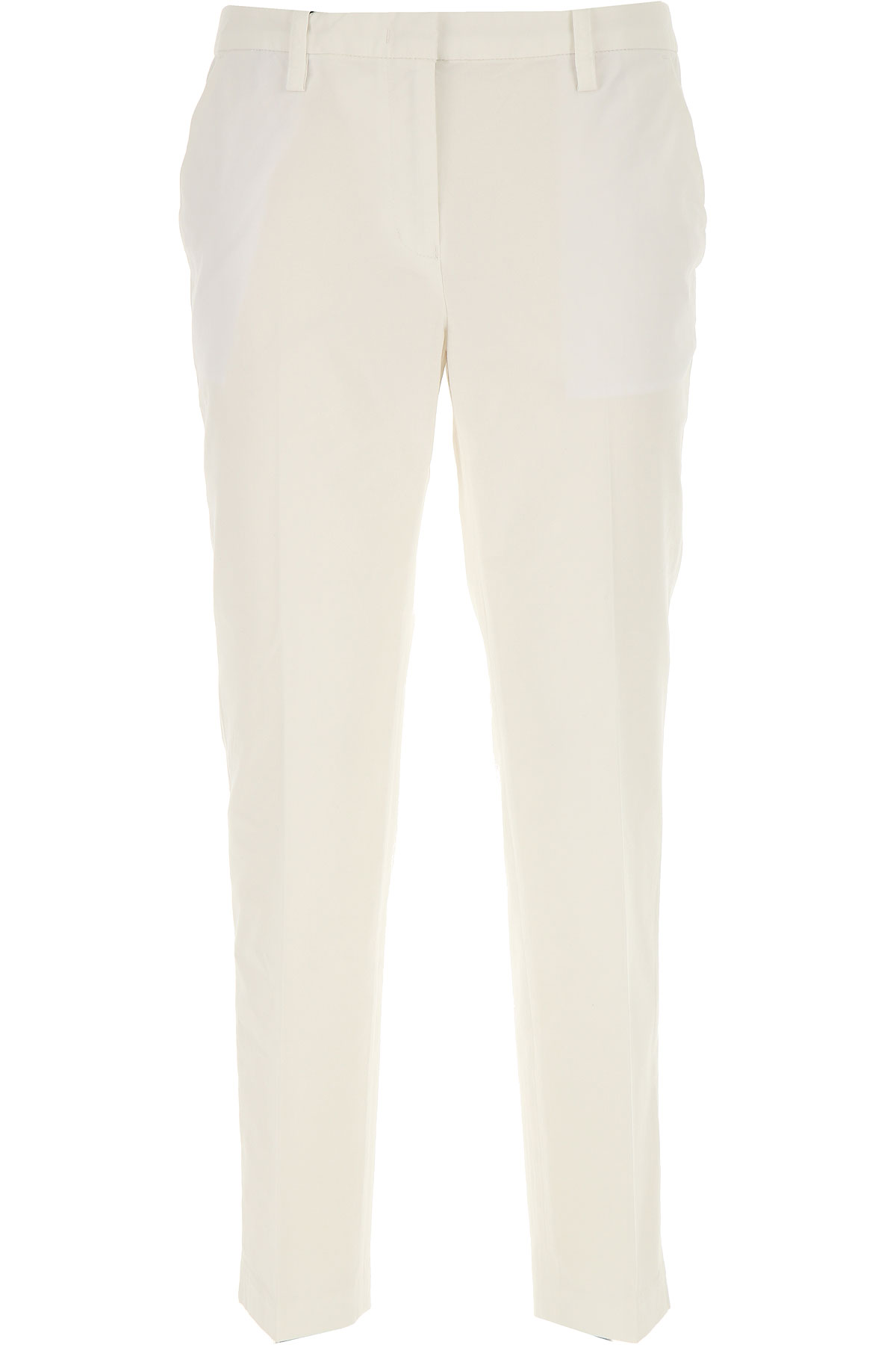 Emporio Armani Pantalon Femme, Blanc, Coton, 2017, 42 44 46 48
