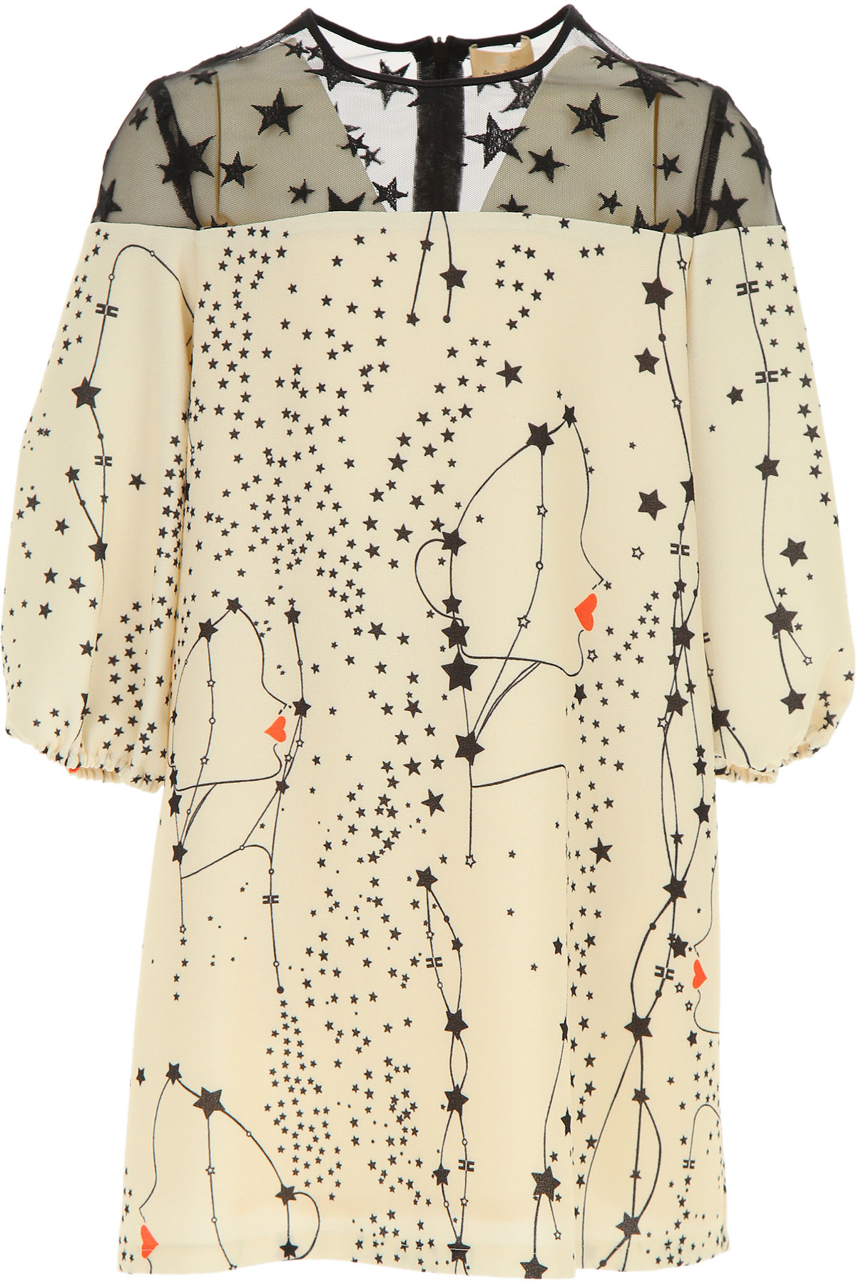 Elisabetta Franchi Kleid für Mädchen Günstig im Sale, Elfenbein, Polyester, 2017, L M S XL