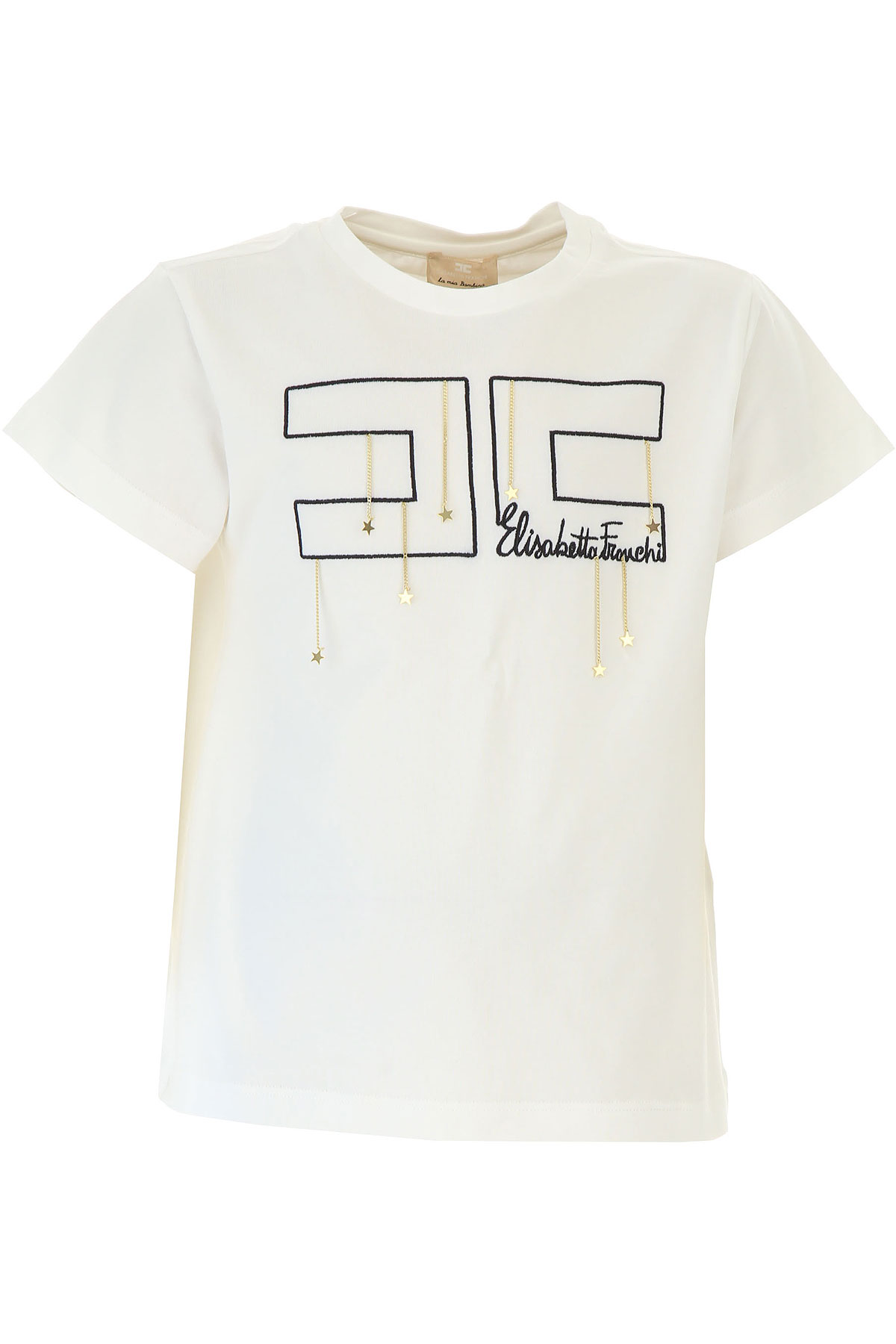 Elisabetta Franchi Kinder T-Shirt für Mädchen Günstig im Sale, Weiss, Baumwolle, 2017, L M S XL XS XXS
