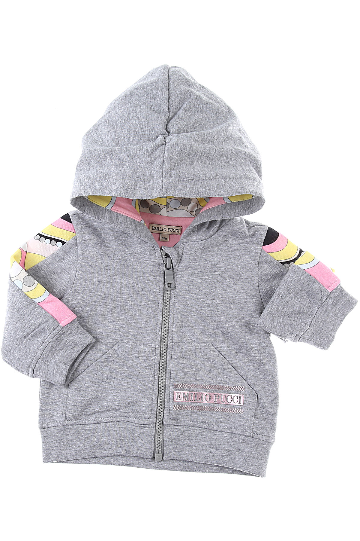 Emilio Pucci Baby Sweatshirt & Kapuzenpullover für Mädchen Günstig im Sale, Grau, Baumwolle, 2017, 12M 18M 2Y 6M 9M