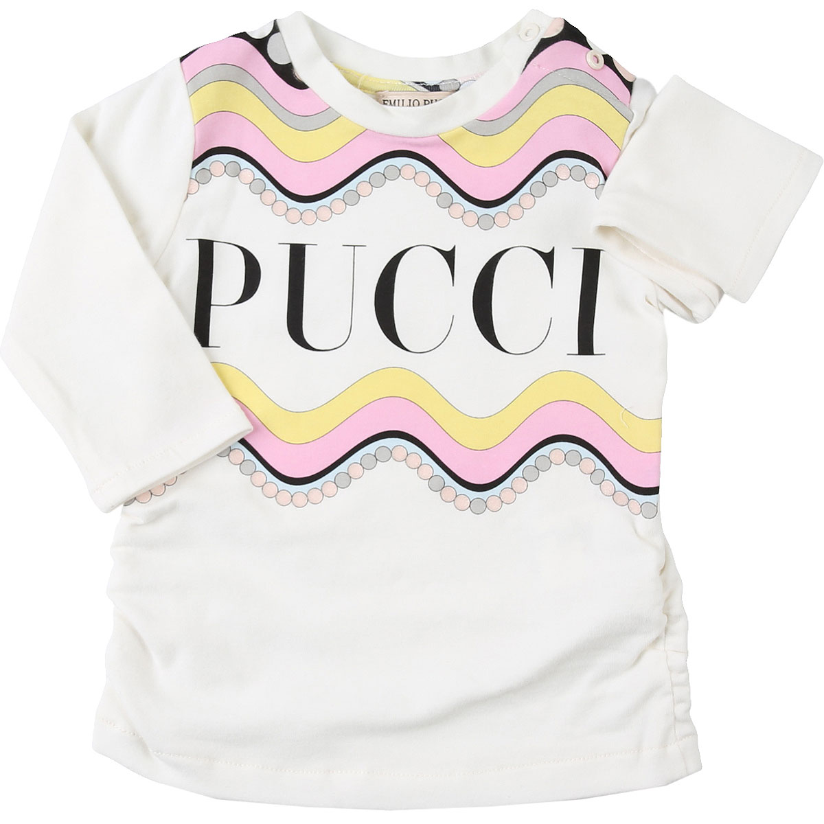 Emilio Pucci Baby T-Shirt für Mädchen Günstig im Sale, Weiss, Baumwolle, 2017, 12M 18M 2Y 6M 9M