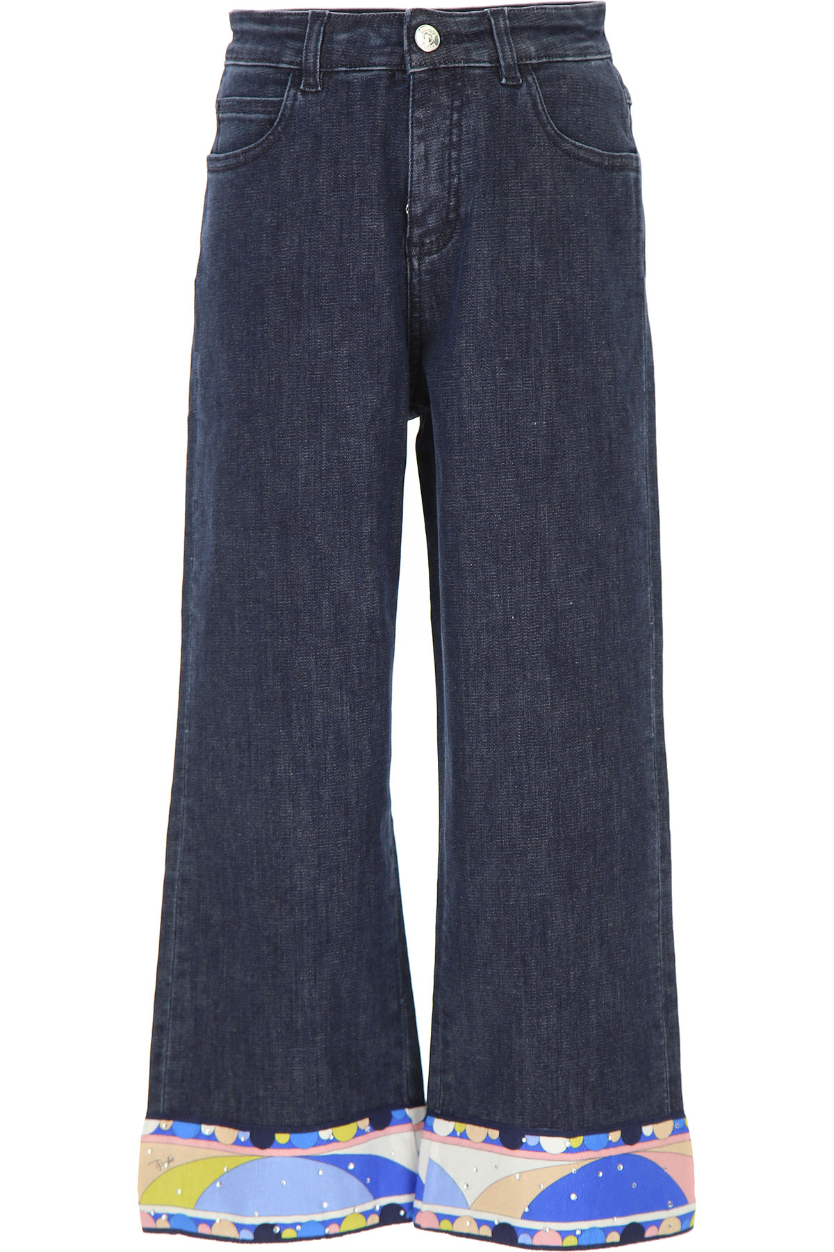 Emilio Pucci Kinder Jeans für Mädchen Günstig im Sale, Denim- Blau, Baumwolle, 2017, 10Y 12Y 14Y