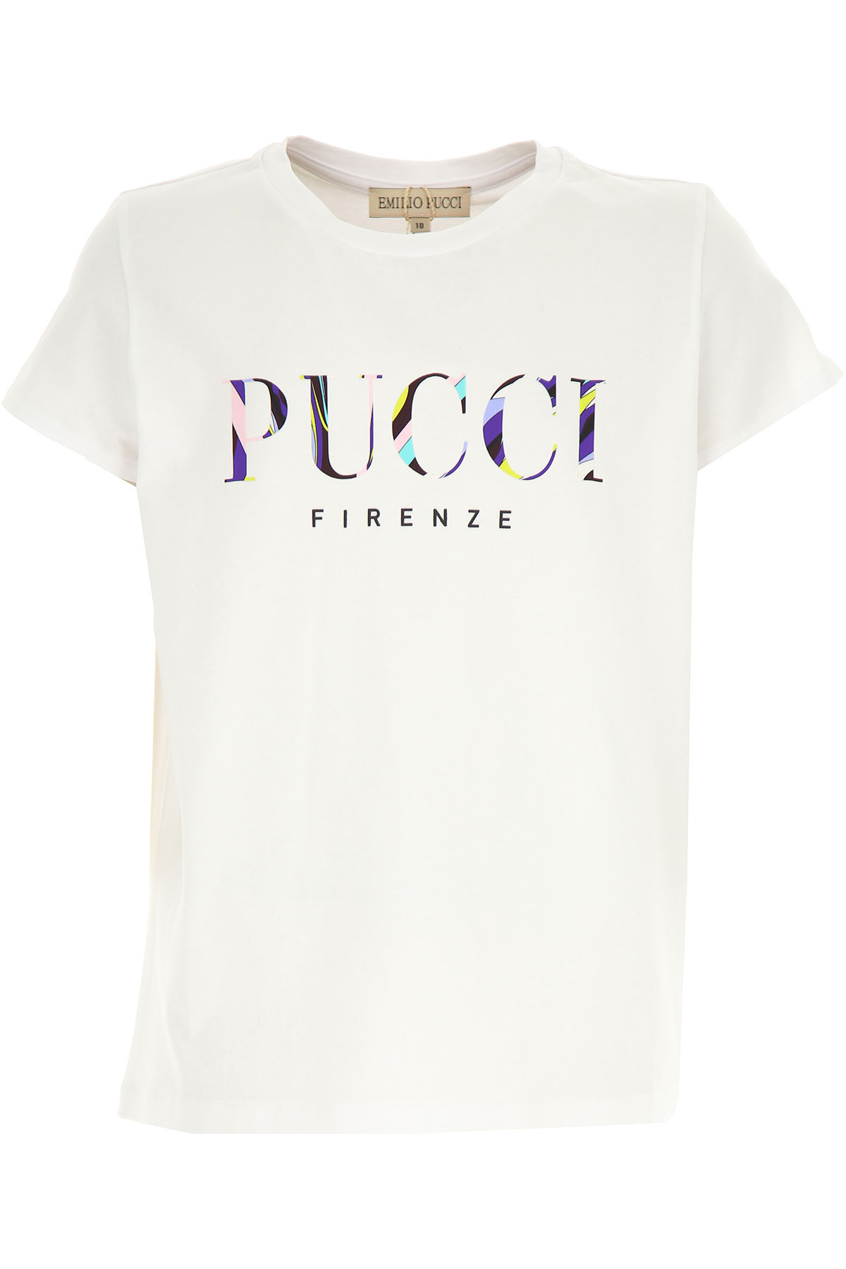 Emilio Pucci Kinder T-Shirt für Mädchen Günstig im Sale, Weiss, Baumwolle, 2017, 10Y 12Y 14Y