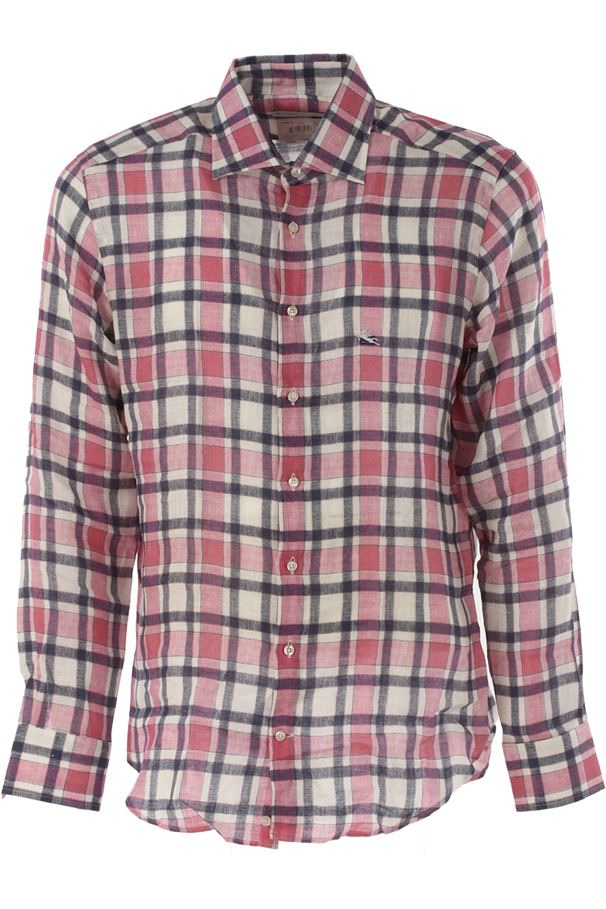 Etro Chemise Homme Outlet, Rose, Lin, 2017, 41 42