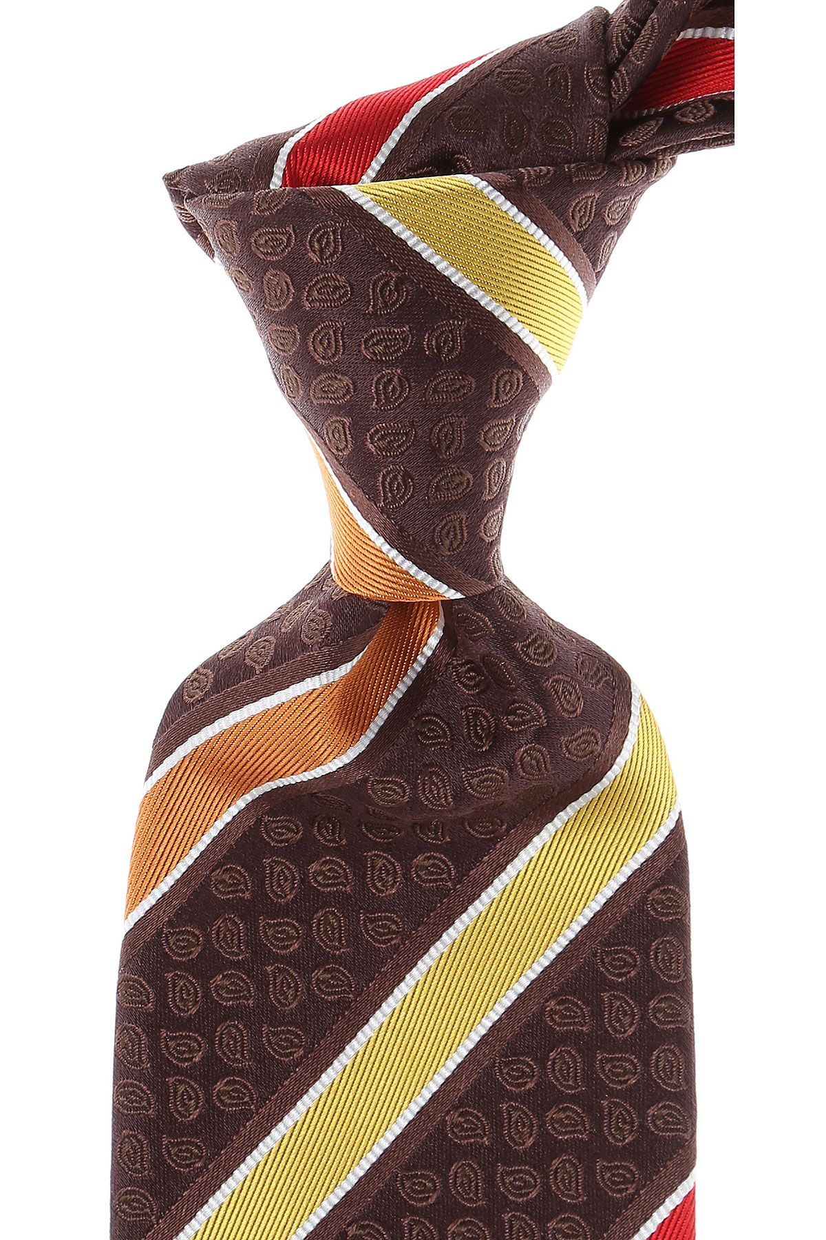 Cravates Etro , Marron Chocolat, Soie, 2017