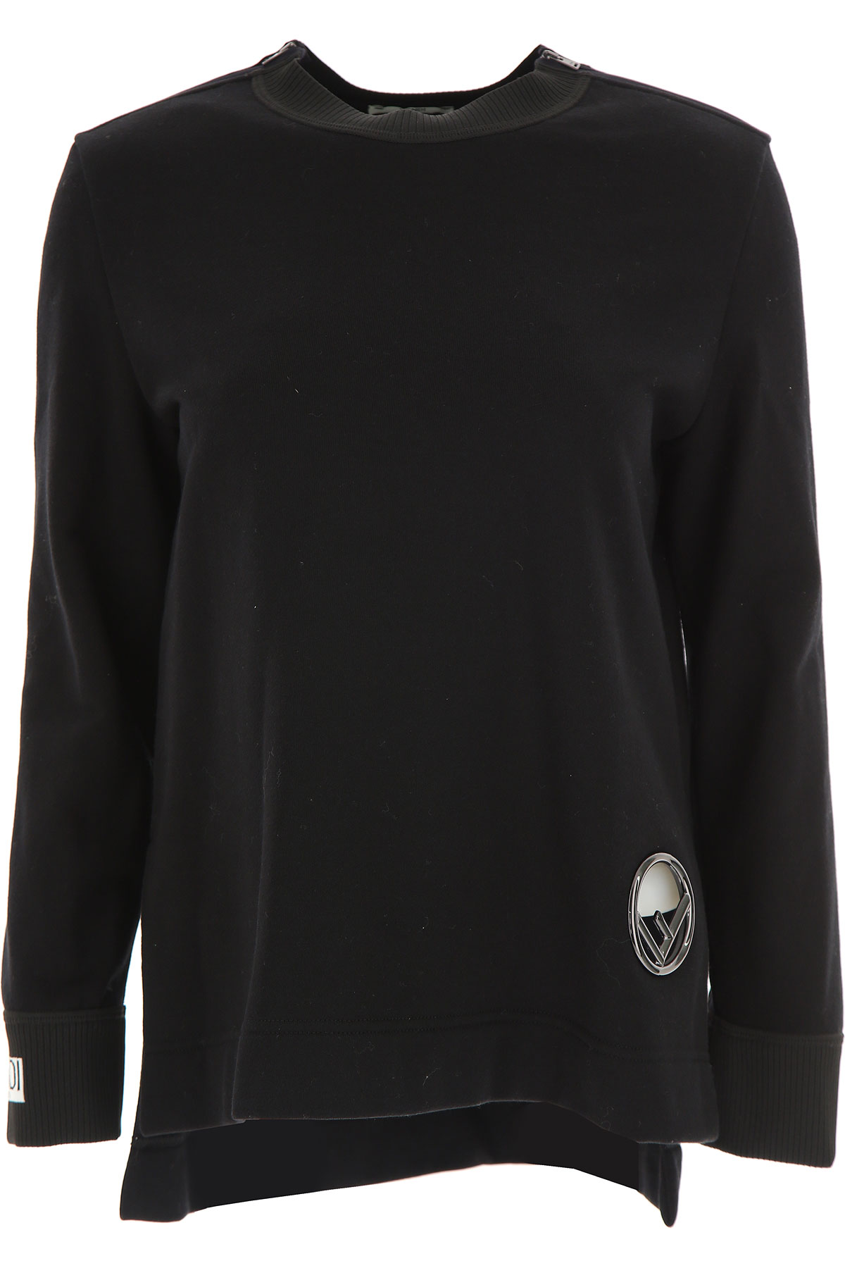 Fendi Sweatshirt for Women, Noir, Coton, 2017, 38 40 42