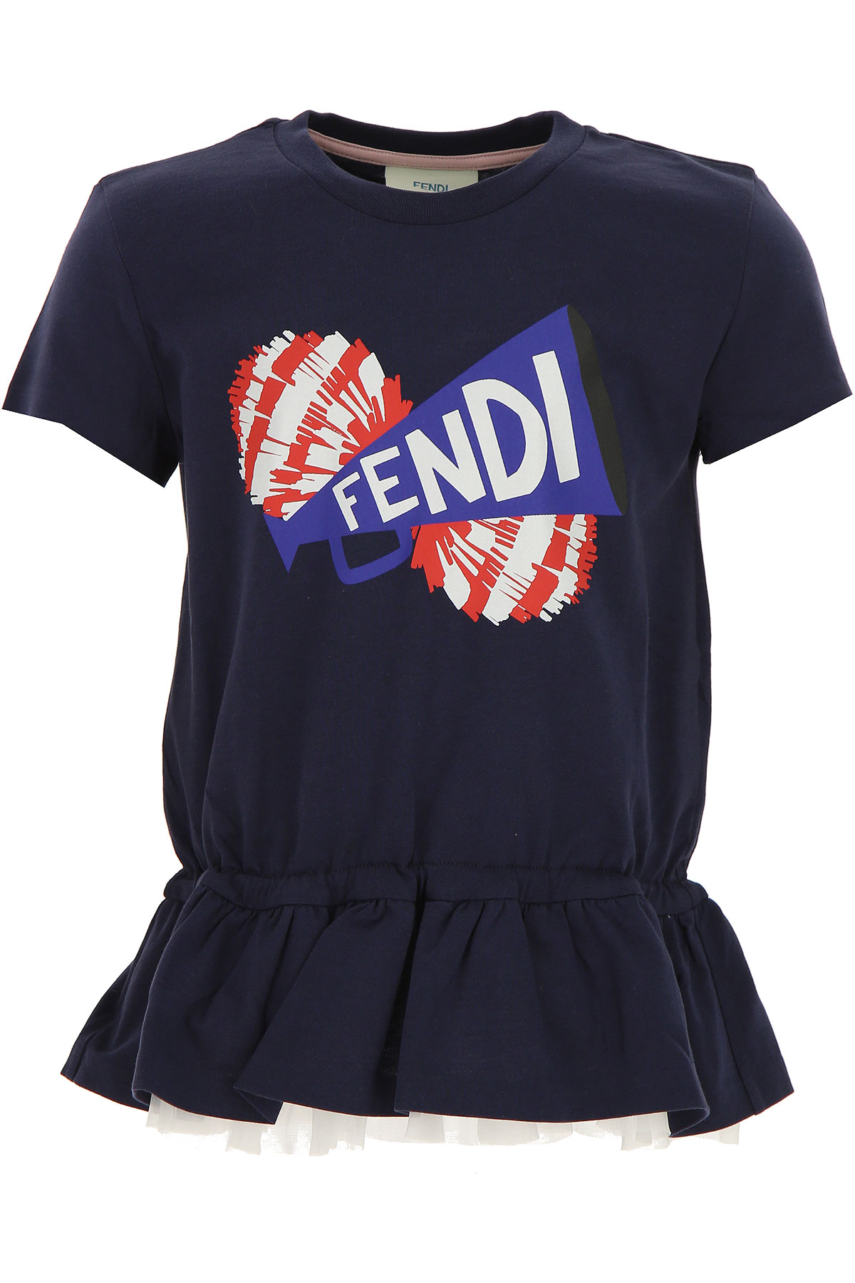 Fendi T-Shirt Enfant pour Fille, Bleu, Coton, 2017, 10Y 12Y 3Y 4Y 6Y 8Y
