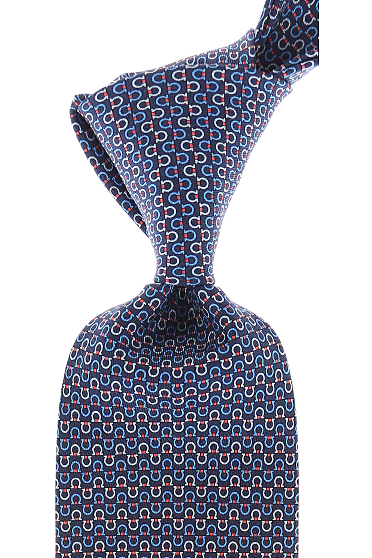 Cravates Ferragamo , Bleu marine, Soie, 2017