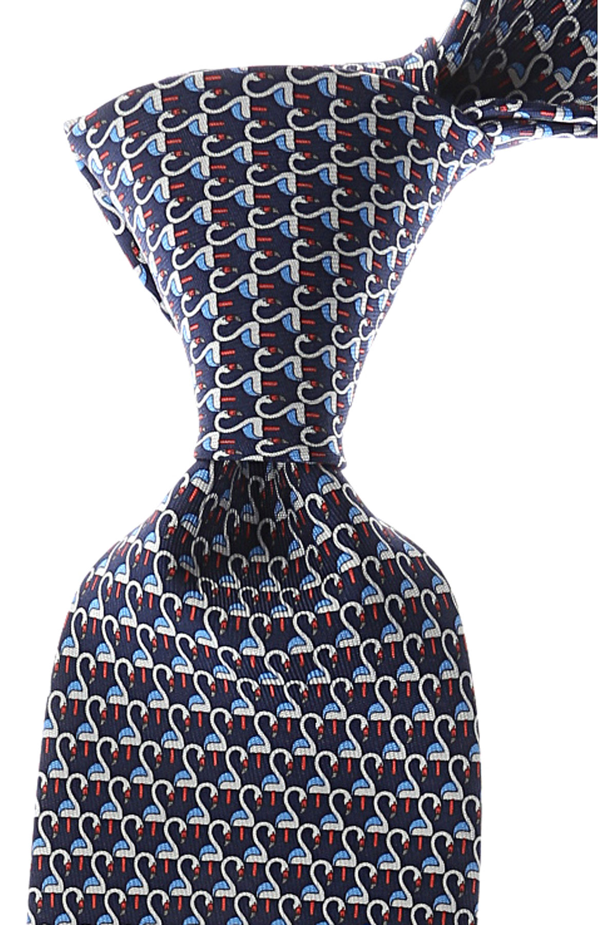 Cravates Ferragamo , Bleu nuit, Soie, 2017