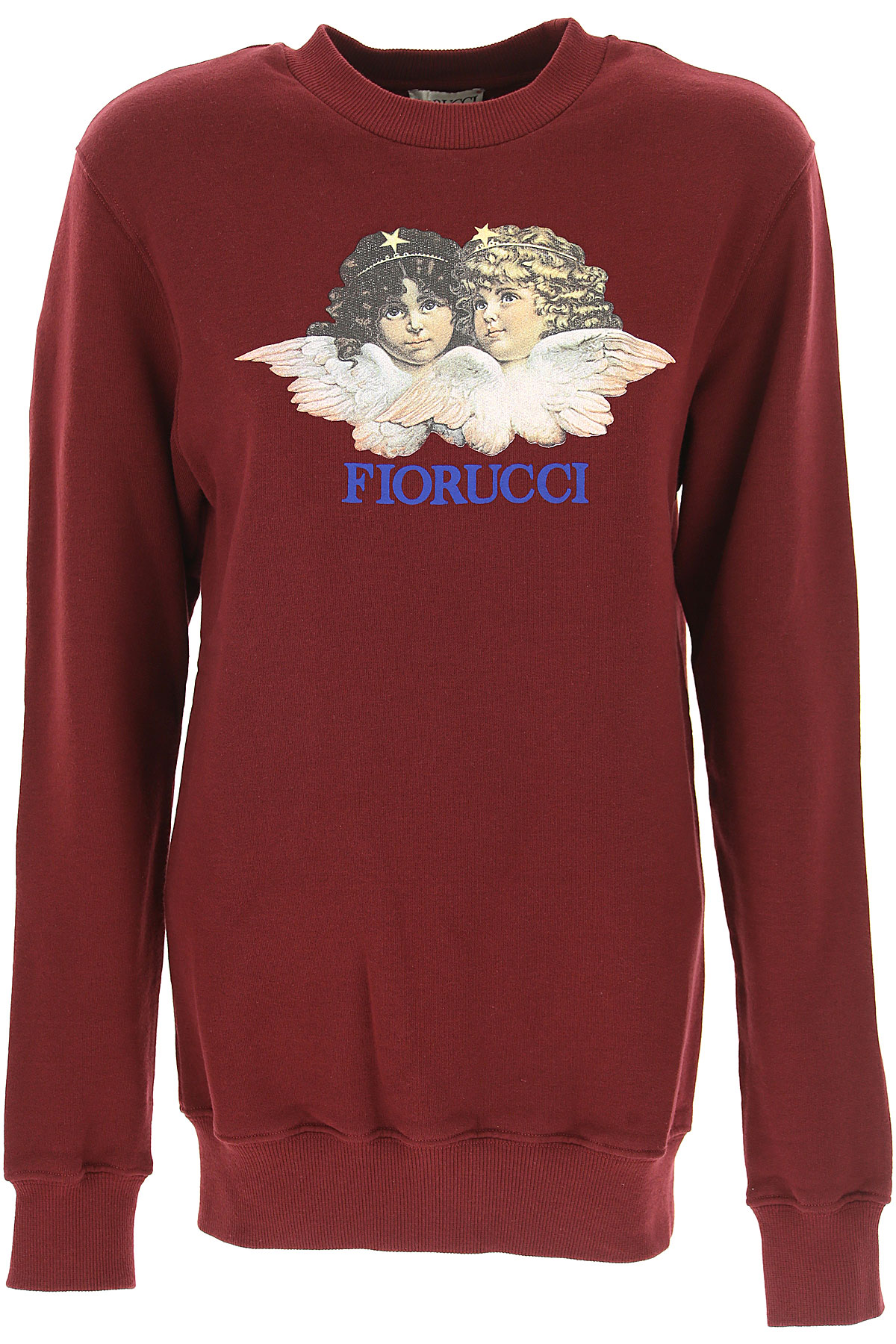 Fiorucci Sweatshirt für Damen, Kapuzenpulli, Hoodie, Sweats Günstig im Sale, Burgunder, Baumwolle, 2017, 38 40 44 M
