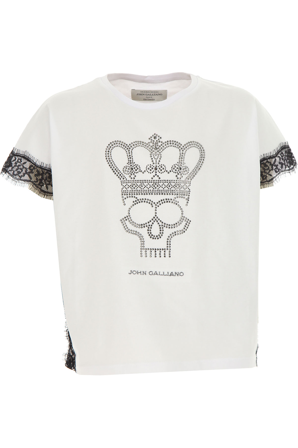 Galliano Kinder T-Shirt für Mädchen Günstig im Sale, Weiss, Baumwolle, 2017, 14Y 6Y 8Y