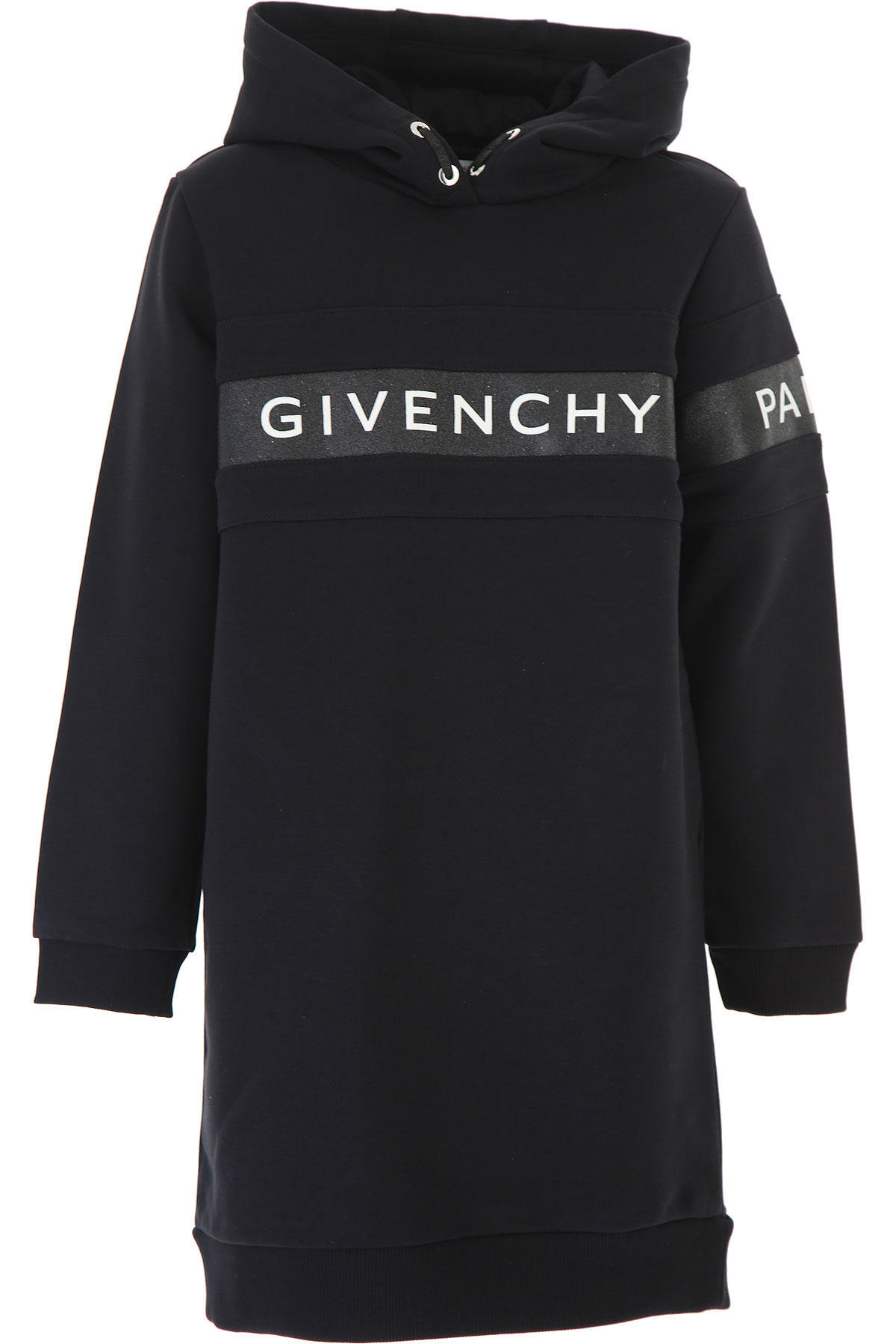 Givenchy Kleid für Mädchen, Schwarz, Baumwolle, 2017, 10Y 4Y 6Y 8Y