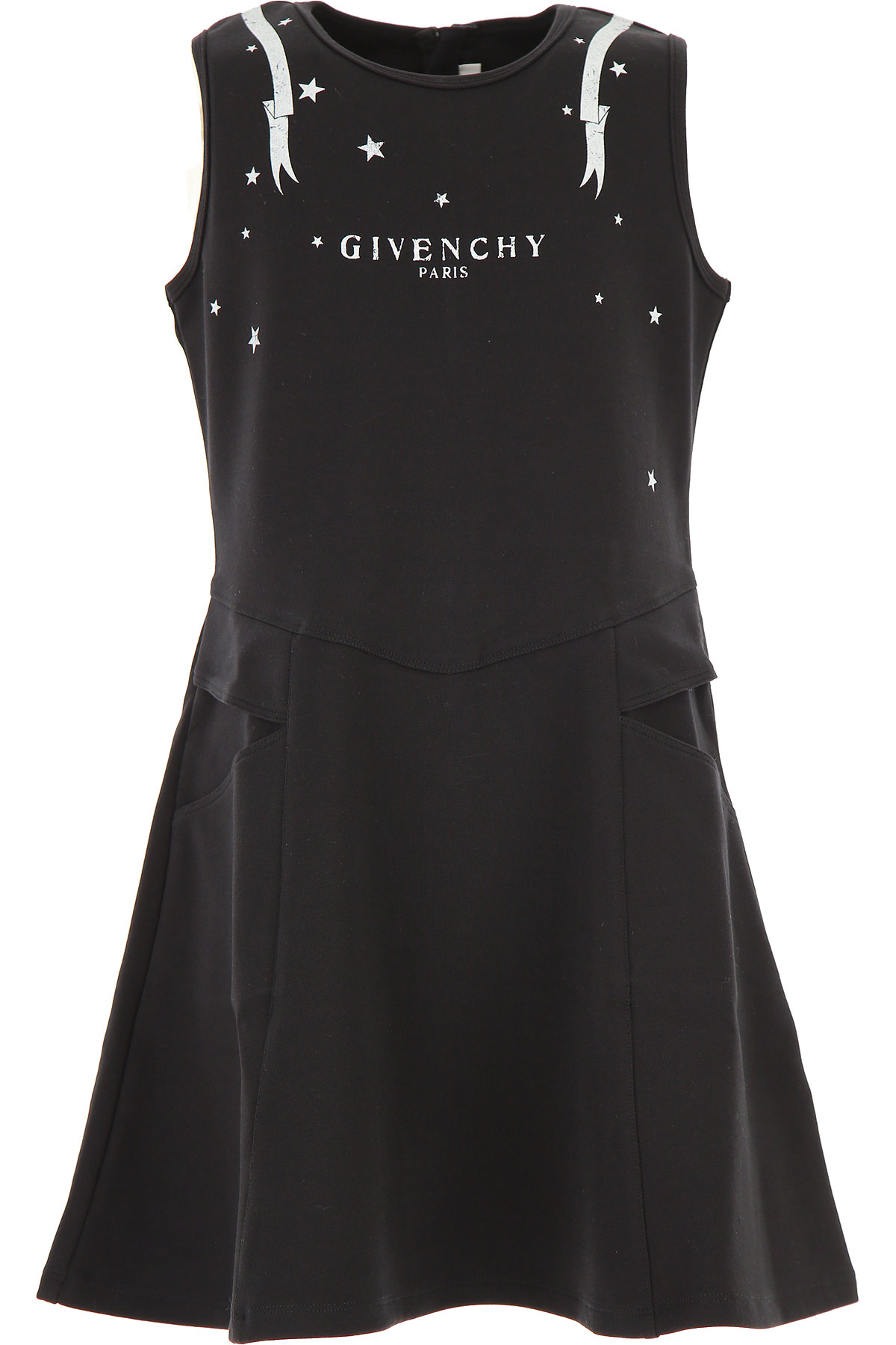 Givenchy Kleid für Mädchen Günstig im Sale, Schwarz, Terracotto-Fliesen, 2017, 10Y 4Y 6Y
