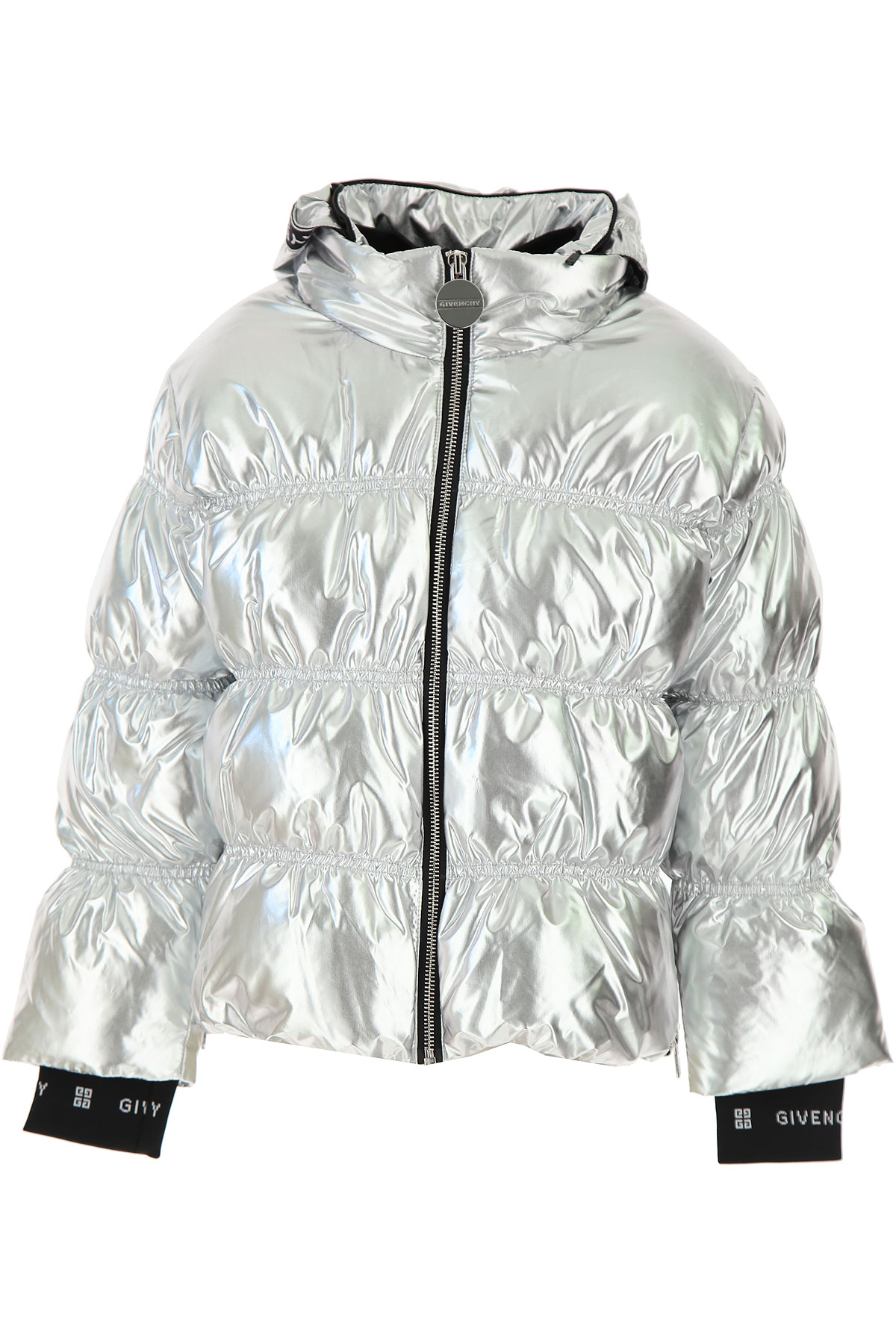 Givenchy Kinder Daunen Jacke für Mädchen, Soft Shell Ski Jacken Günstig im Sale, Silber, Polyester, 2017, 10Y 12Y