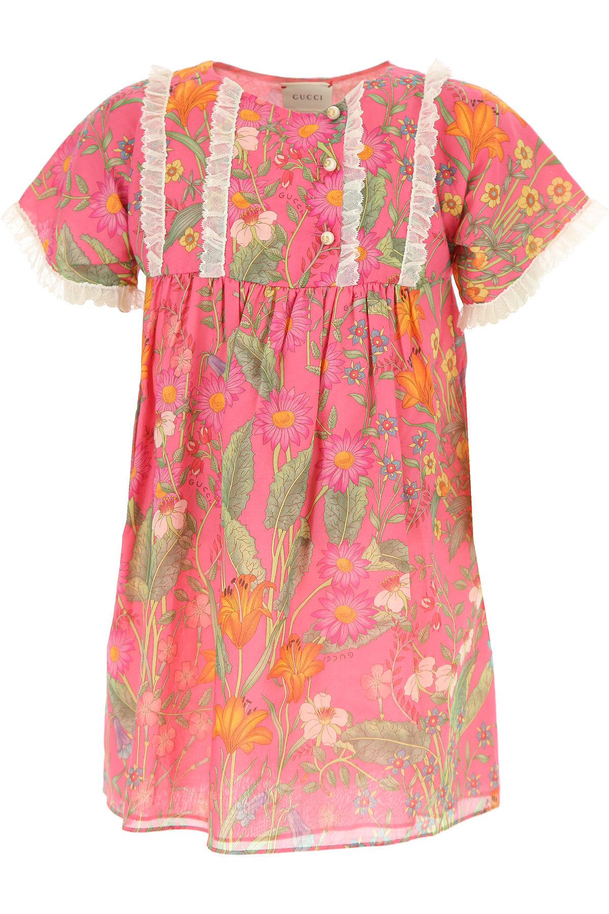Gucci Kleid für Mädchen Günstig im Outlet Sale, Pink, Baumwolle, 2017, 5Y 6Y