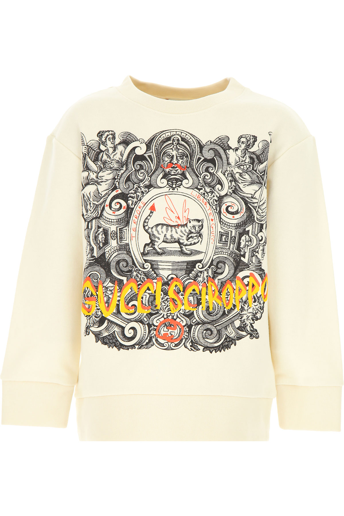 Gucci Kinder Sweatshirt & Kapuzenpullover für Jungen Günstig im Sale, Weiss, Baumwolle, 2017, 4Y 6Y