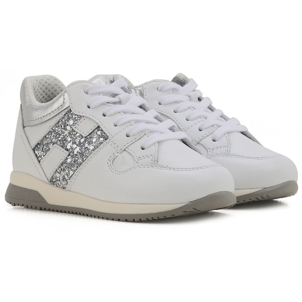 Chaussures Hogan Fille Outlet, Blanc, Cuir, 2017, 24 26 27
