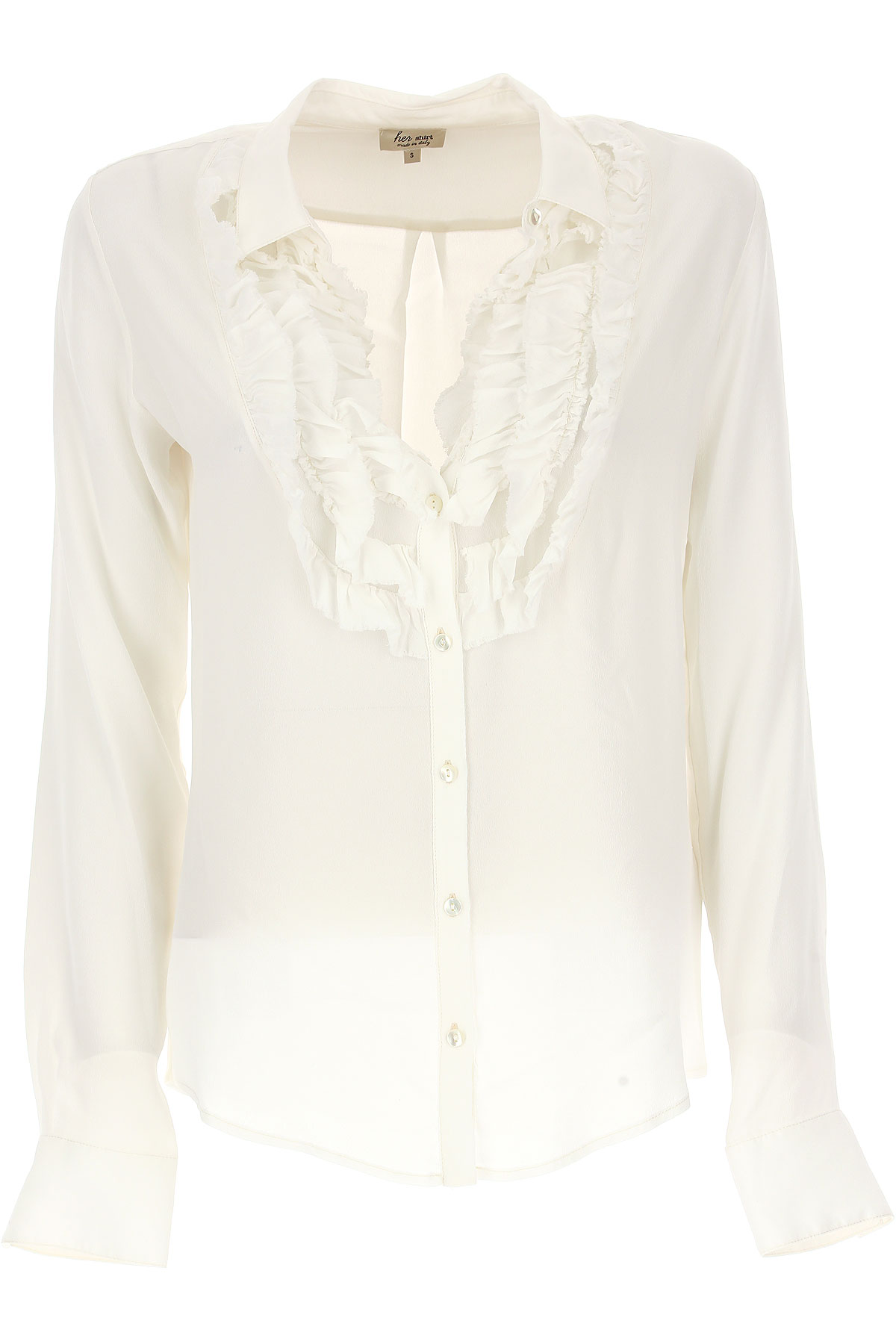 Her Shirt Chemise Femme , Blanc, Viscose, 2017, 40 42