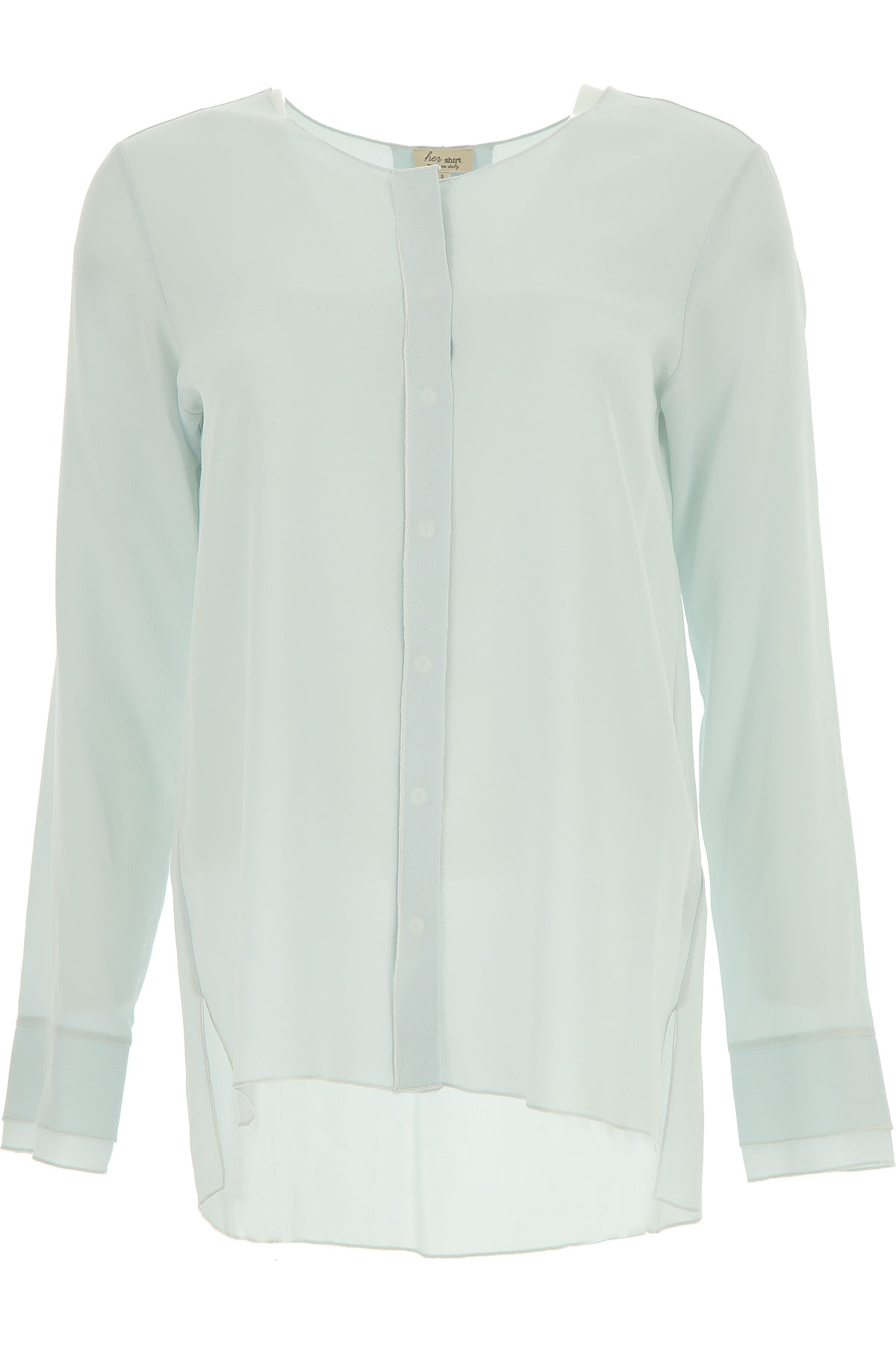 Her Shirt Chemise Femme, Glace, Soie, 2017, 38 40 42 44