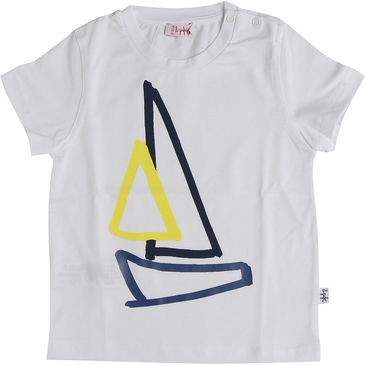 Il Gufo T-Shirt Bébé pour Garçon , Blanc, Coton, 2017, 12M 18M 9M