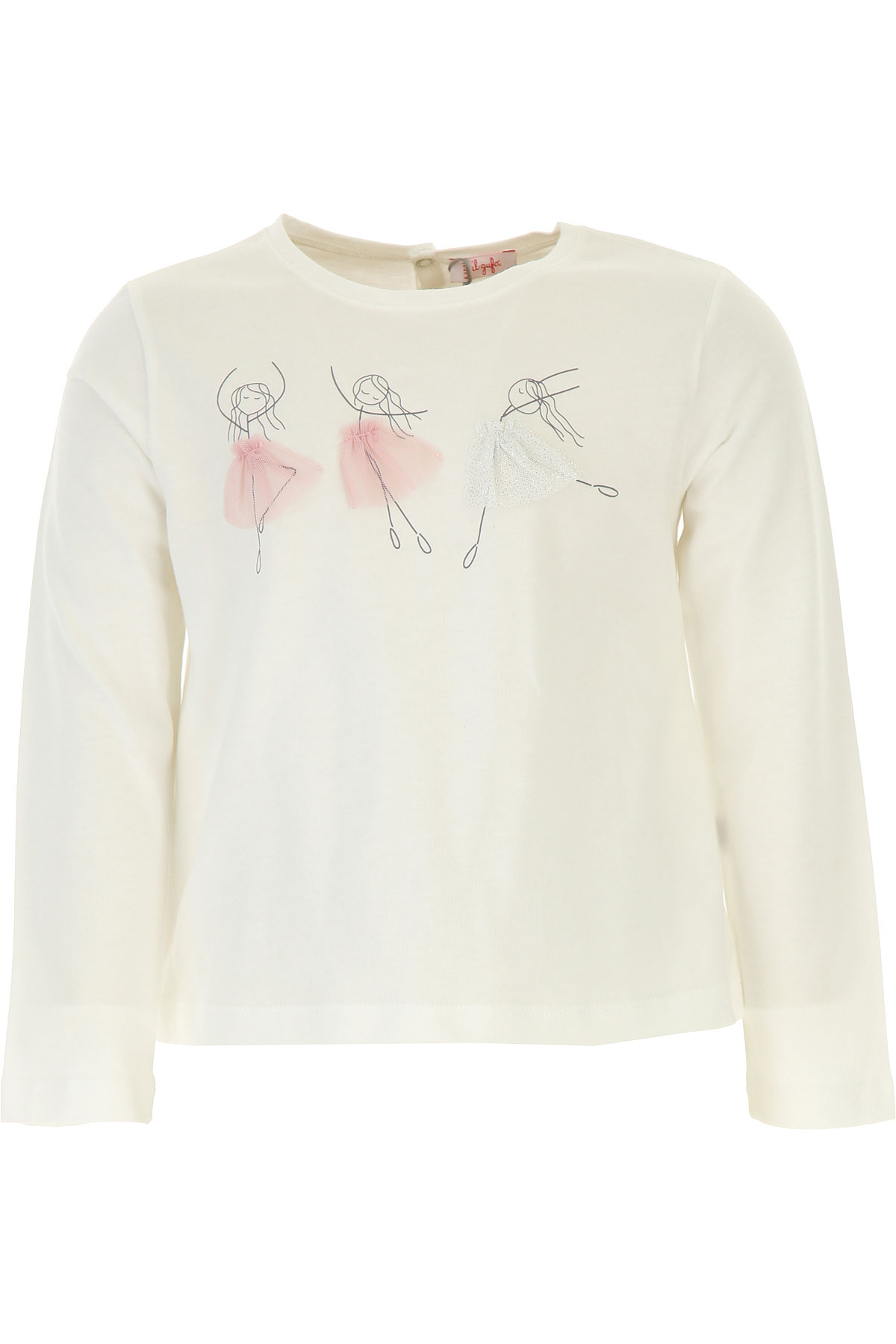 Il Gufo Kinder T-Shirt für Mädchen Günstig im Sale, Milchfarben, Baumwolle, 2017, 10Y 3Y 4Y 6Y 8Y
