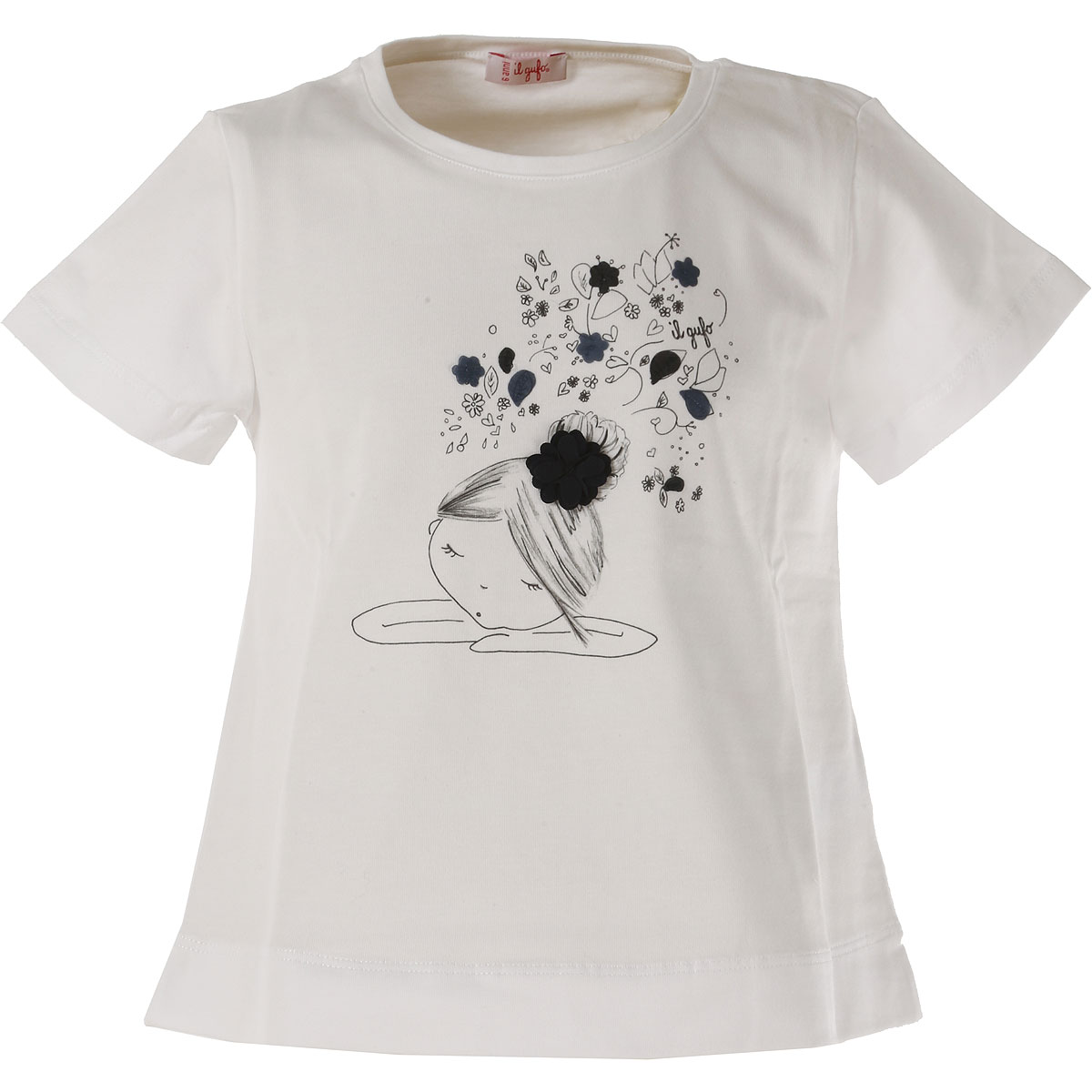 Il Gufo T-Shirt Enfant pour Fille , Blanc, Coton, 2017, 4Y 6Y