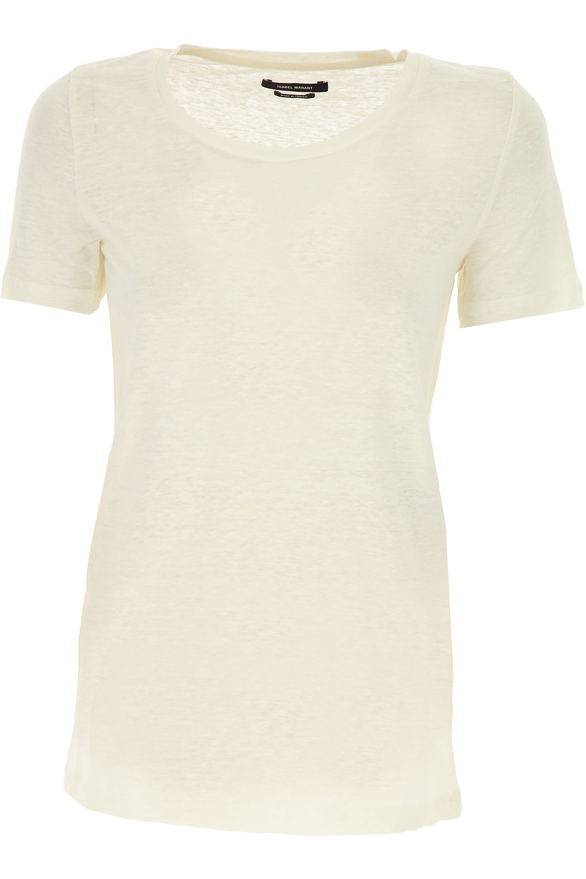 Isabel Marant T-shirt Femme, Blanc, Lin, 2017, 40 42