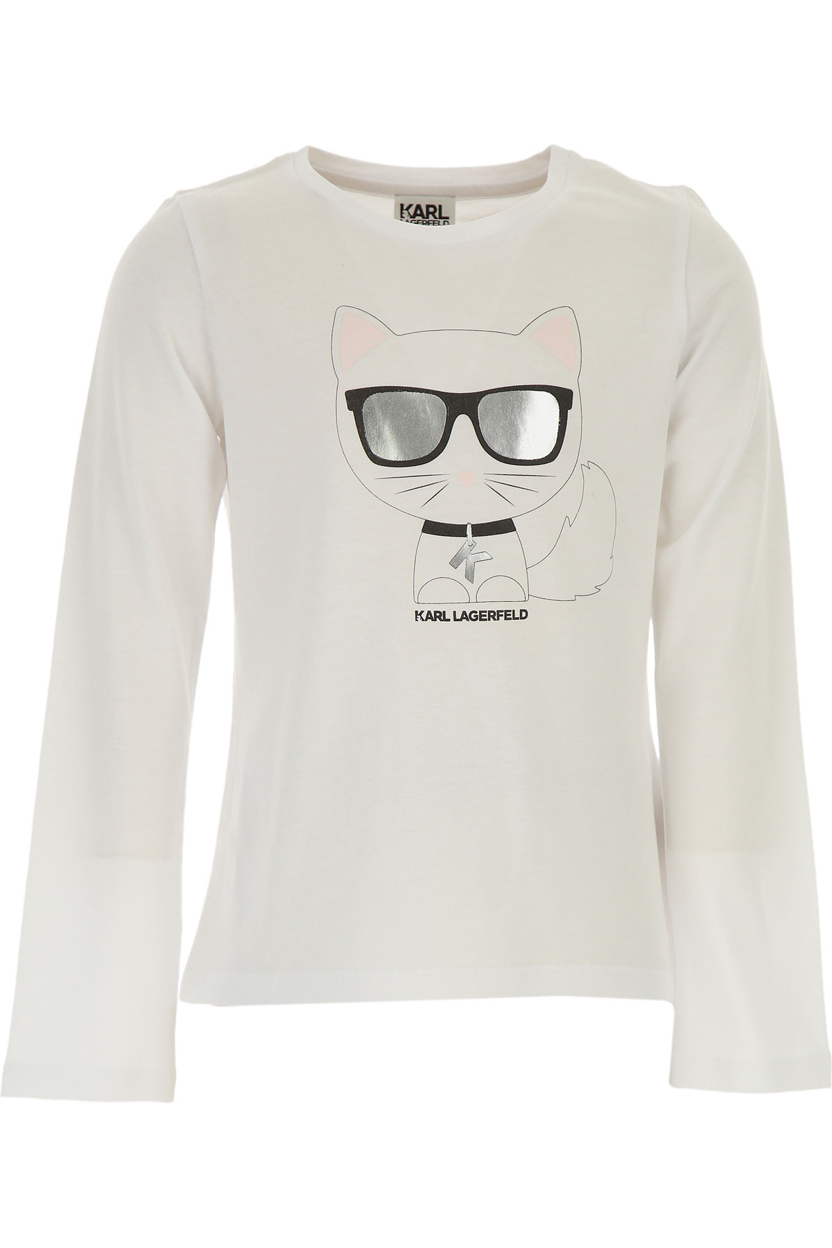 Karl Lagerfeld Kinder T-Shirt für Mädchen Günstig im Sale, Weiss, Terracotto-Fliesen, 2017, 10Y 12Y 14Y 3Y 4Y 5Y 8Y