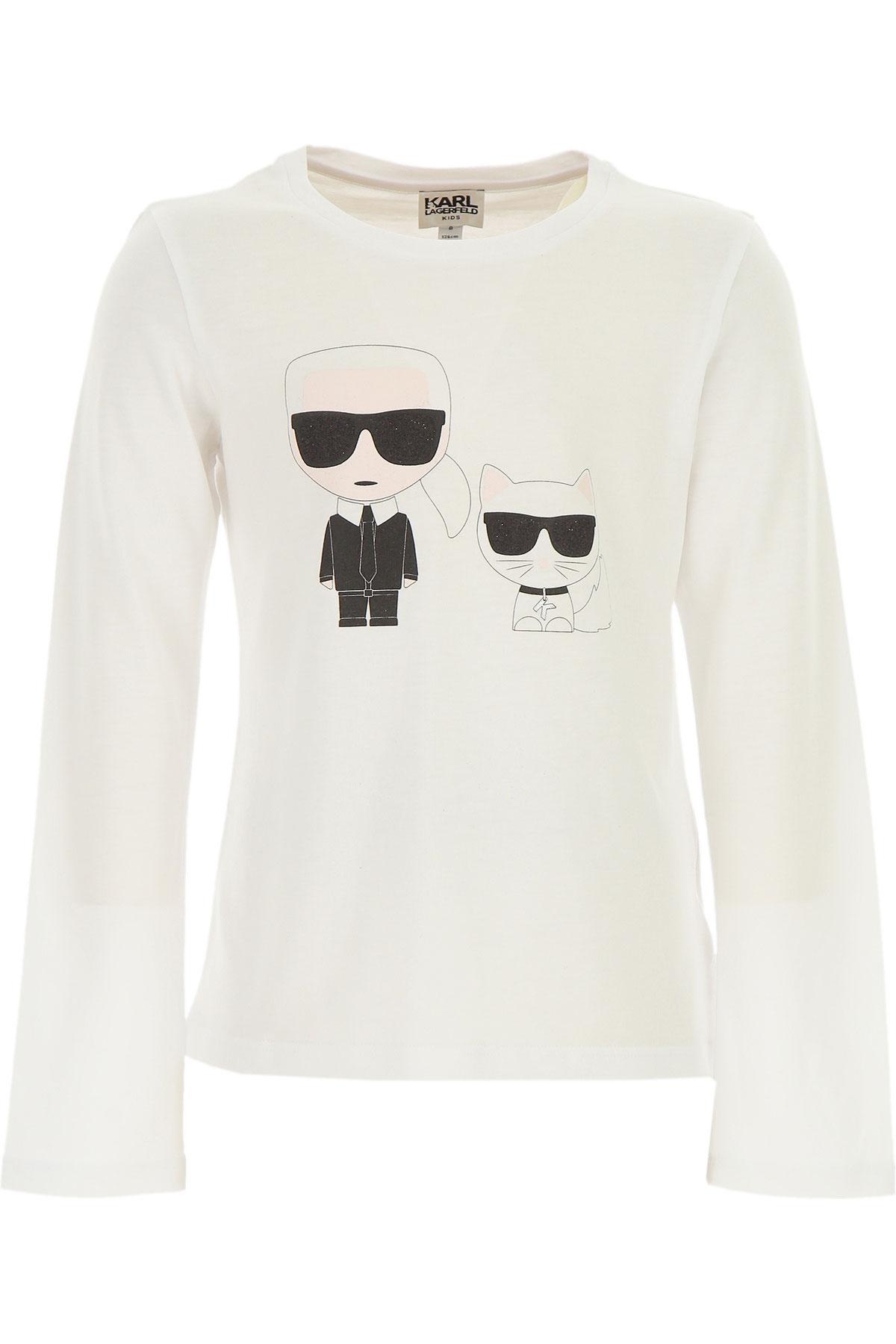 Karl Lagerfeld Kinder T-Shirt für Mädchen Günstig im Sale, Weiss, Baumwolle, 2017, 12Y 2Y 3Y 5Y 6Y 8Y