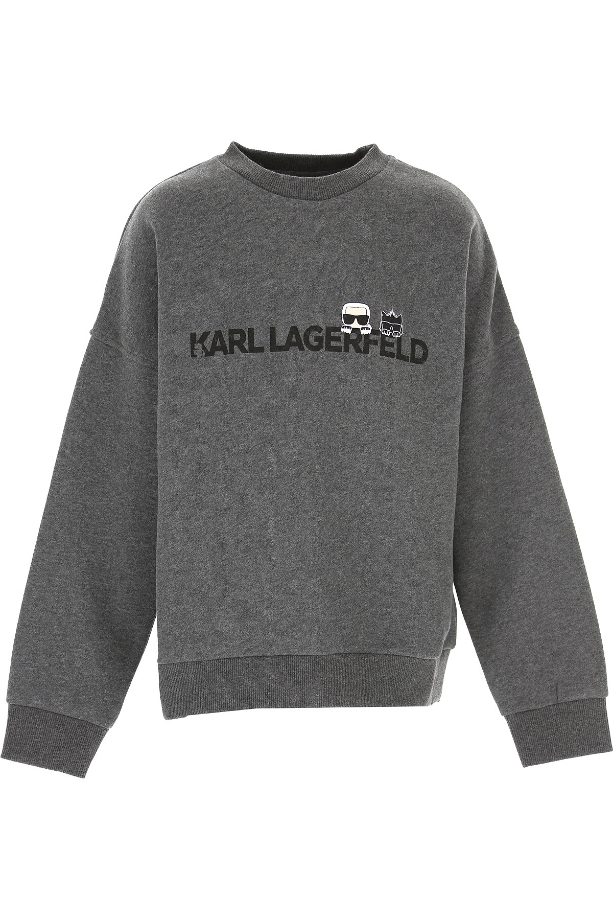 Karl Lagerfeld Kinder Sweatshirt & Kapuzenpullover für Jungen Günstig im Sale, Dunkelgrau, Baumwolle, 2017, 10Y 8Y