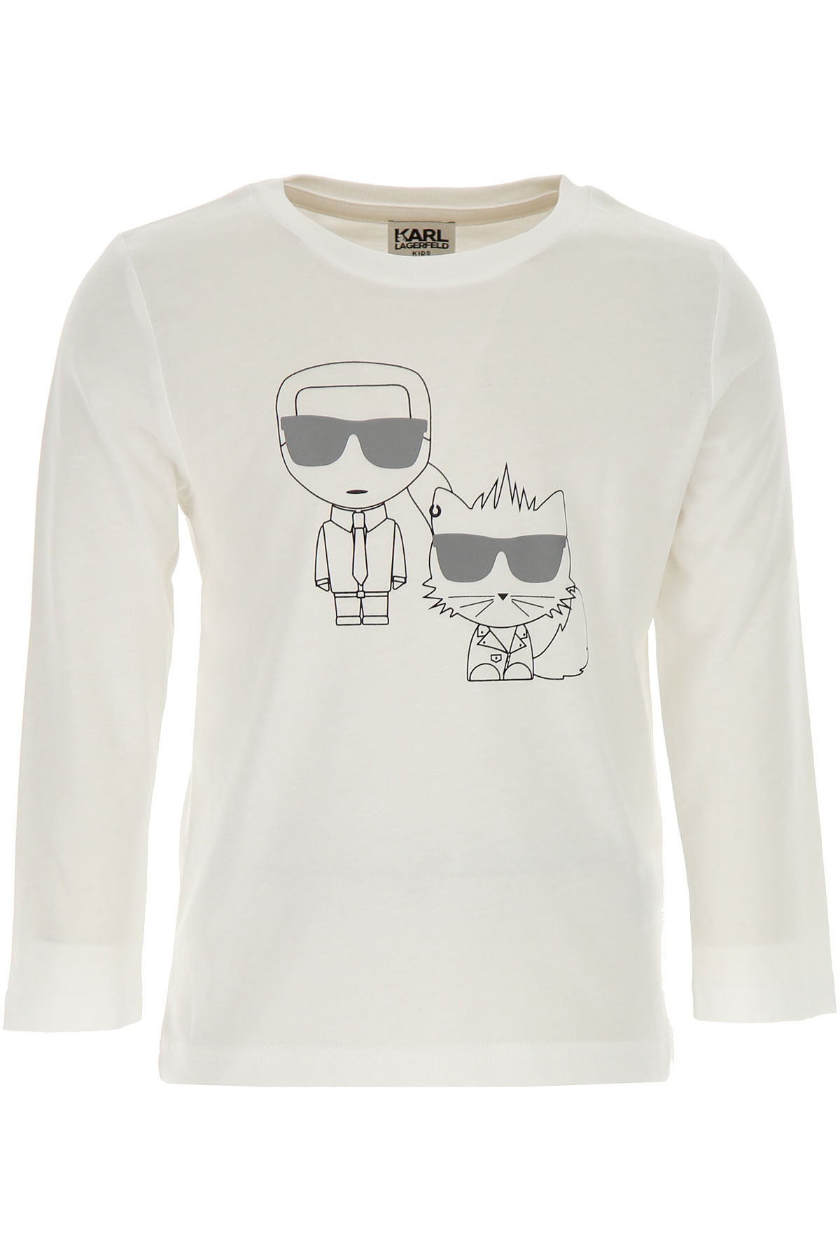 Karl Lagerfeld Kinder T-Shirt für Jungen Günstig im Sale, Weiss, Baumwolle, 2017, 10Y 12Y 14Y 6Y