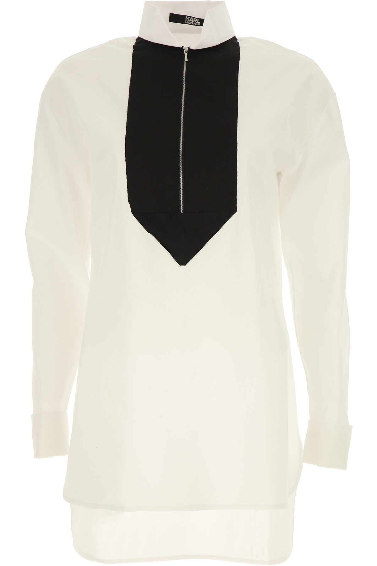 Karl Lagerfeld Chemise Femme, Blanc, Coton, 2017, 40 42 44 46
