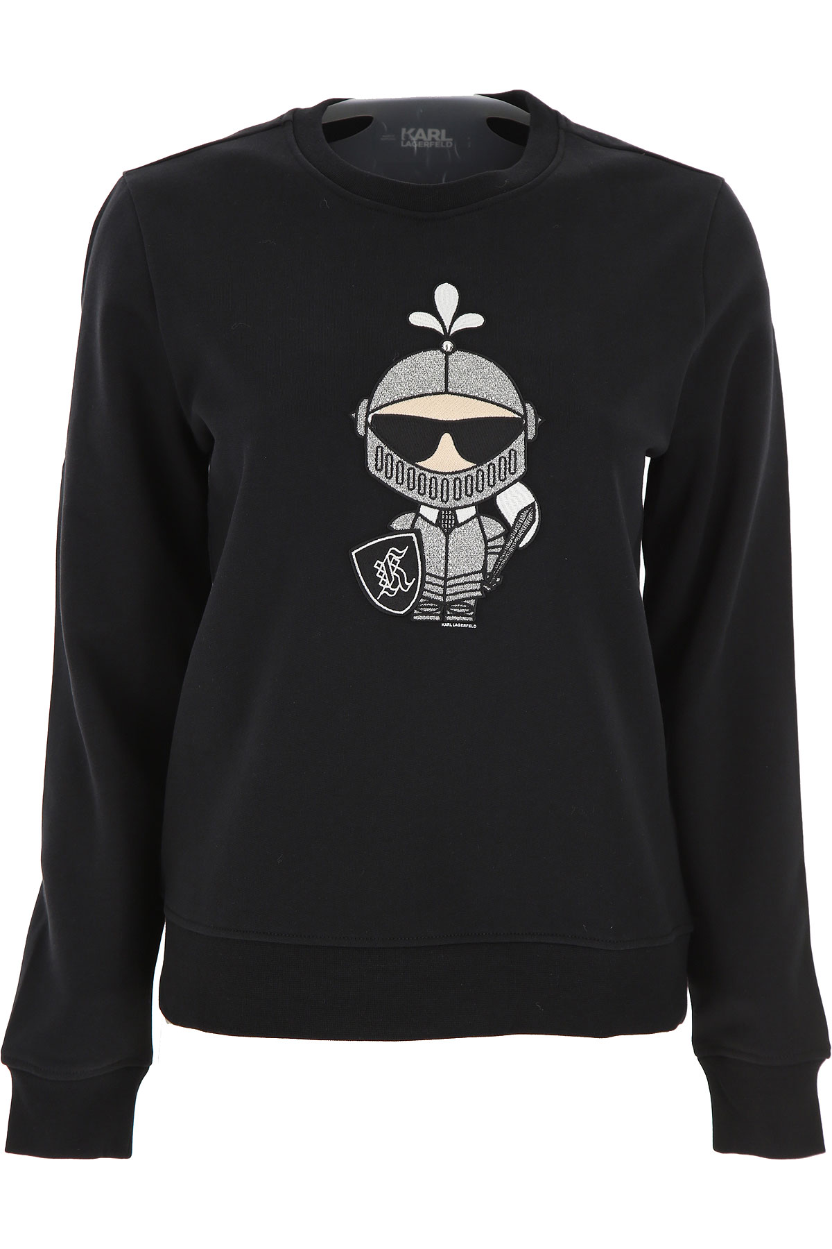 Karl Lagerfeld Sweatshirt für Damen, Kapuzenpulli, Hoodie, Sweats Günstig im Sale, Schwarz, Baumwolle, 2017, 40 M