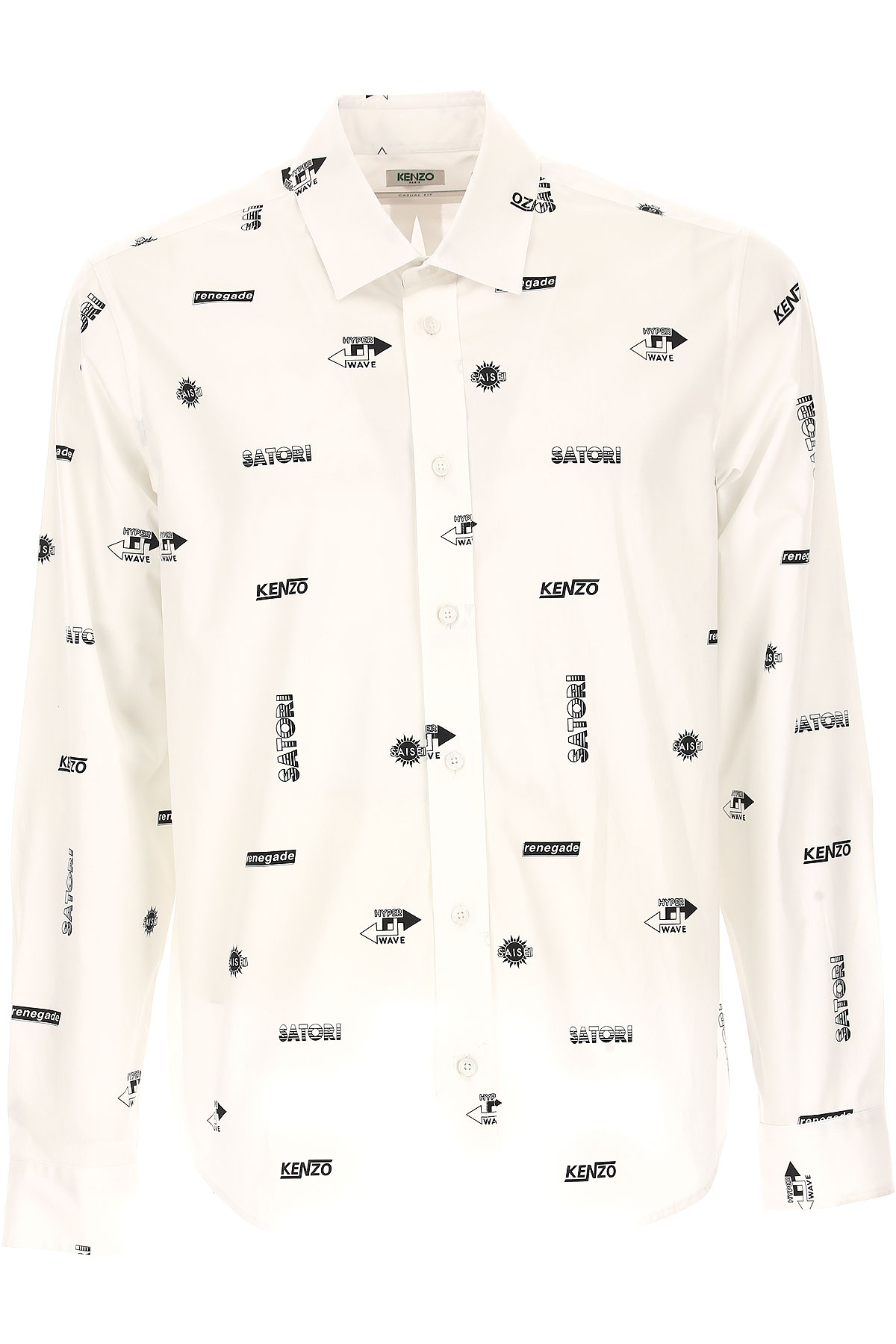 Kenzo Chemise Homme, Blanc, Coton, 2017, L M S XL