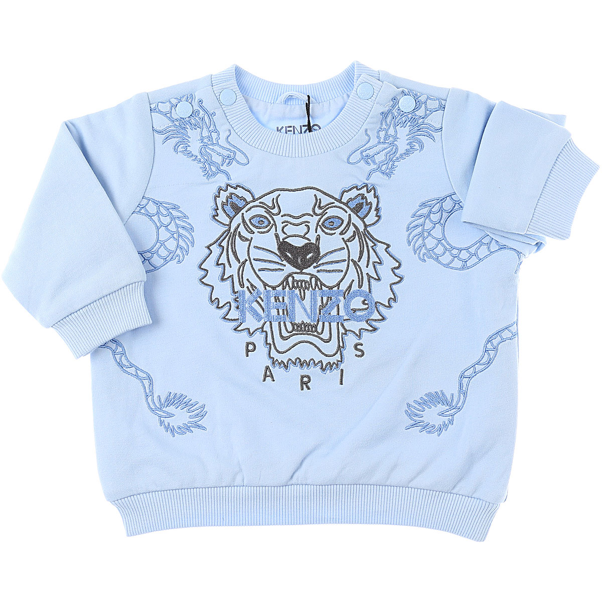 Kenzo Baby Sweatshirt & Kapuzenpullover für Jungen Günstig im Sale, Himmelblau, Baumwolle, 2017, 12 M 18M 3M 6M 9M