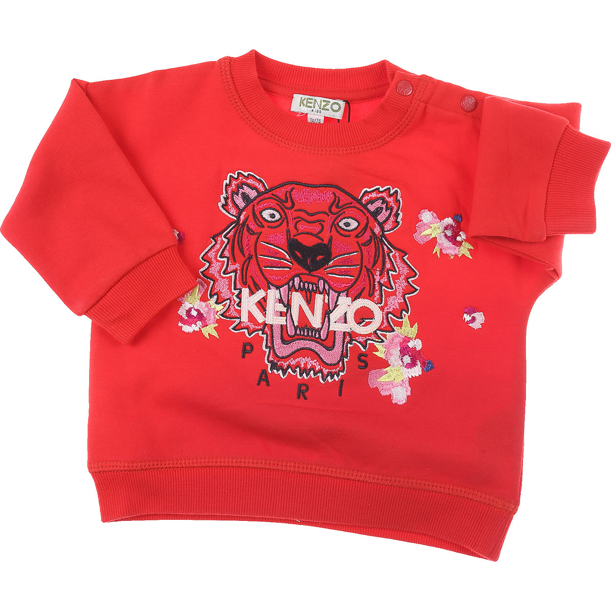 Kenzo Baby Sweatshirt & Kapuzenpullover für Mädchen Günstig im Sale, Rot, Baumwolle, 2017, 12M 18M