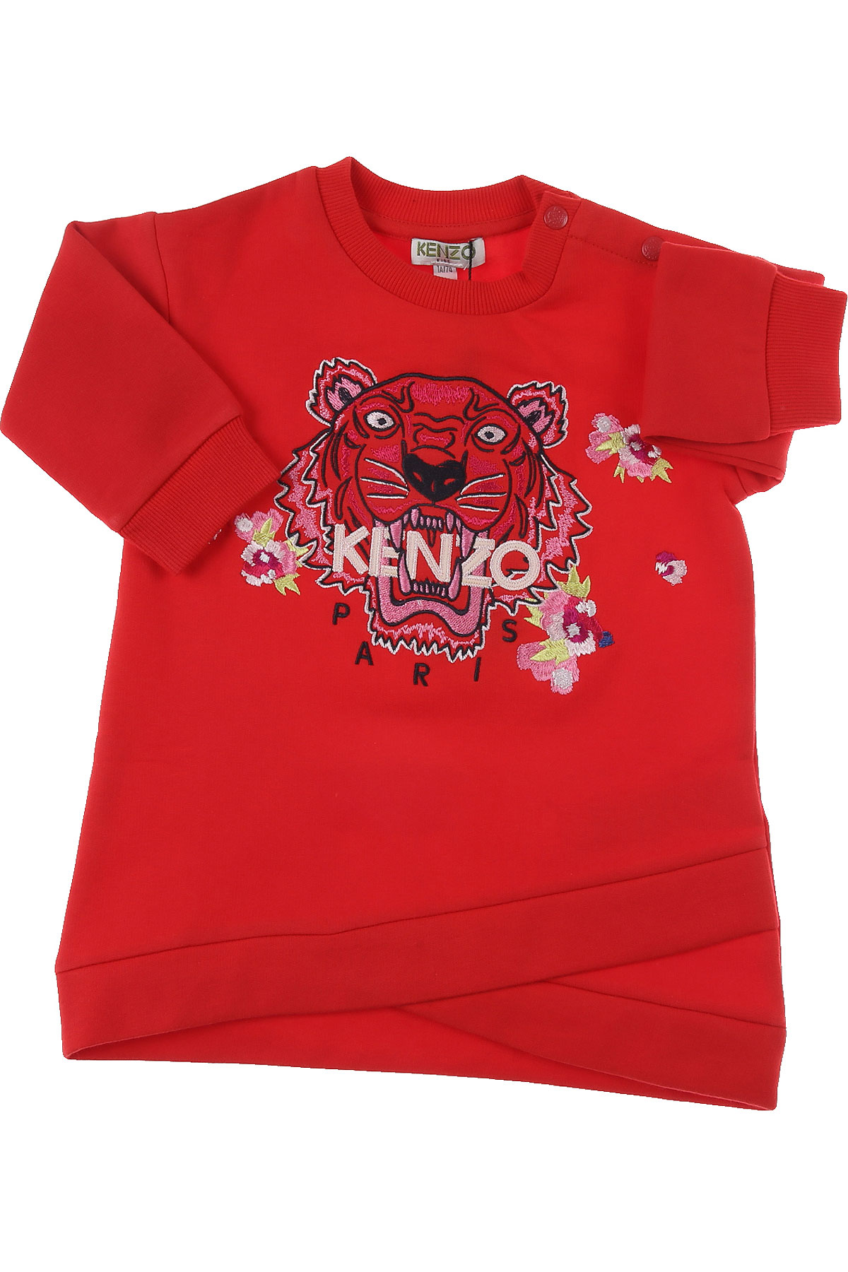 Kenzo Baby Kleid für Mädchen Günstig im Sale, Rot, Baumwolle, 2017, 12M 18M