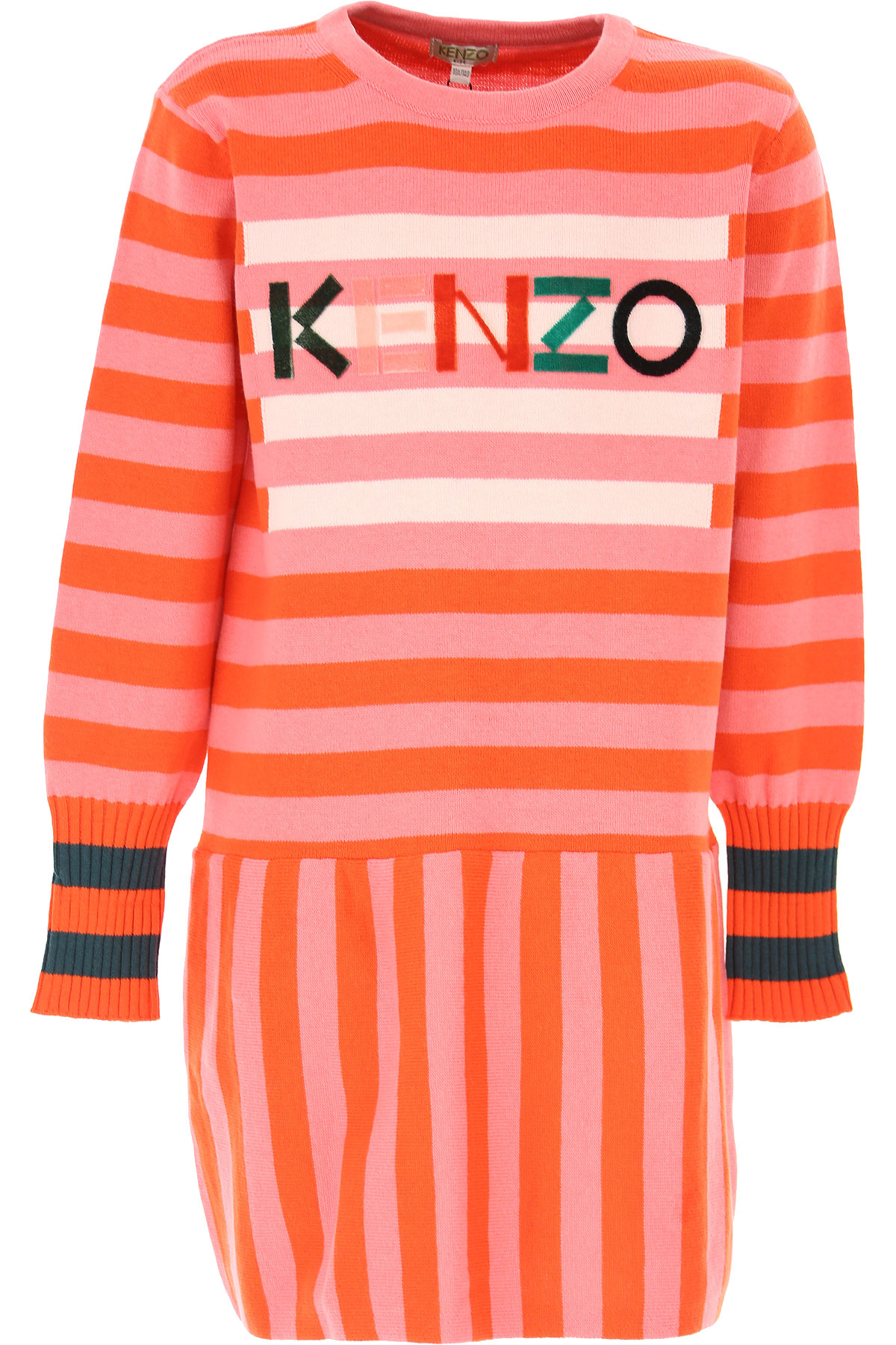 Kenzo Kleid für Mädchen Günstig im Sale, Pink, Baumwolle, 2017, 10Y 12Y 8Y
