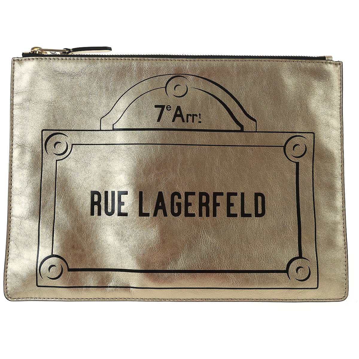 Karl Lagerfeld Tasche für Damen Günstig im Sale, Goldfarben, Leder, 2017