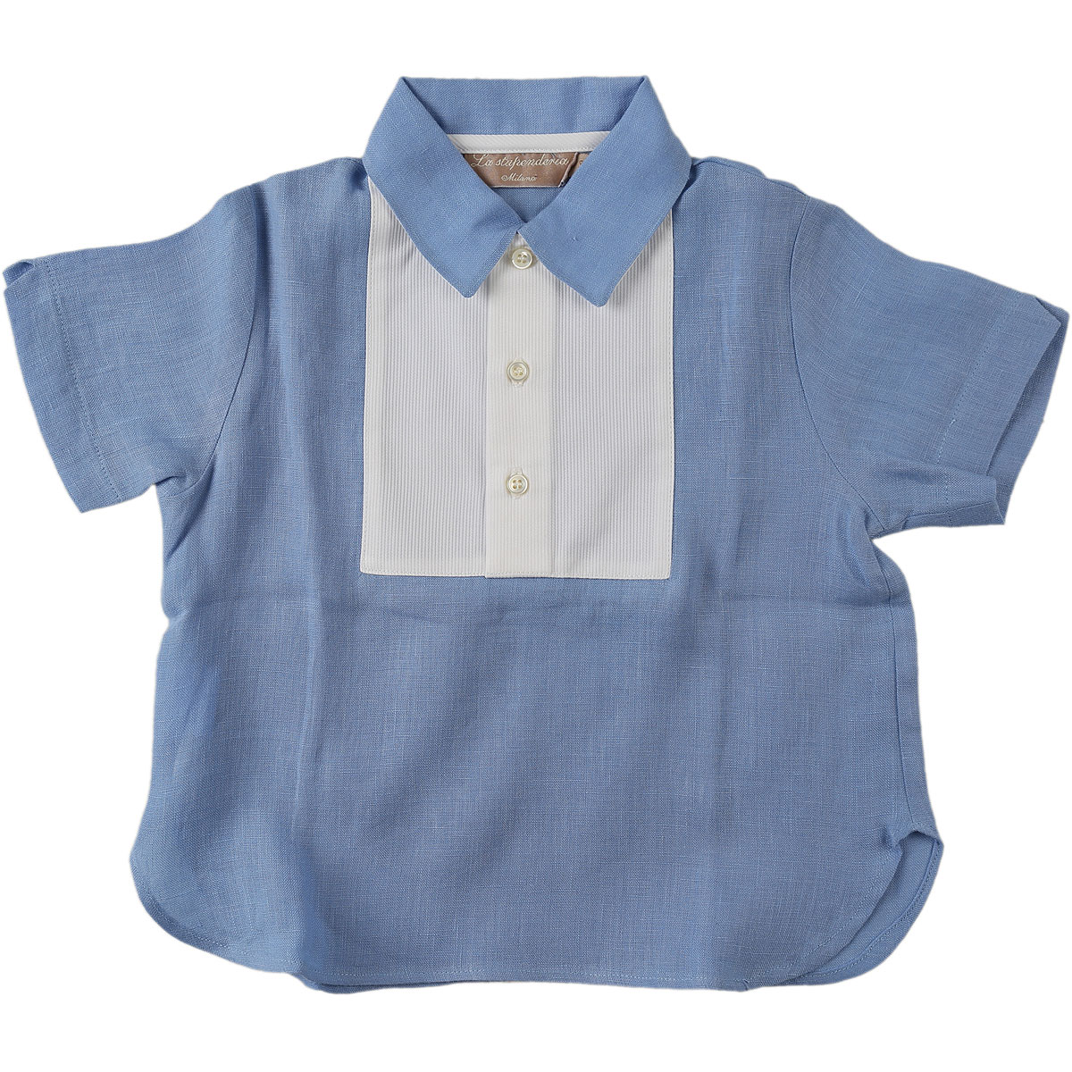 La Stupenderia Baby T-Shirt für Jungen Günstig im Outlet Sale, Blau, Leinen, 2017, 18M 6M 9M