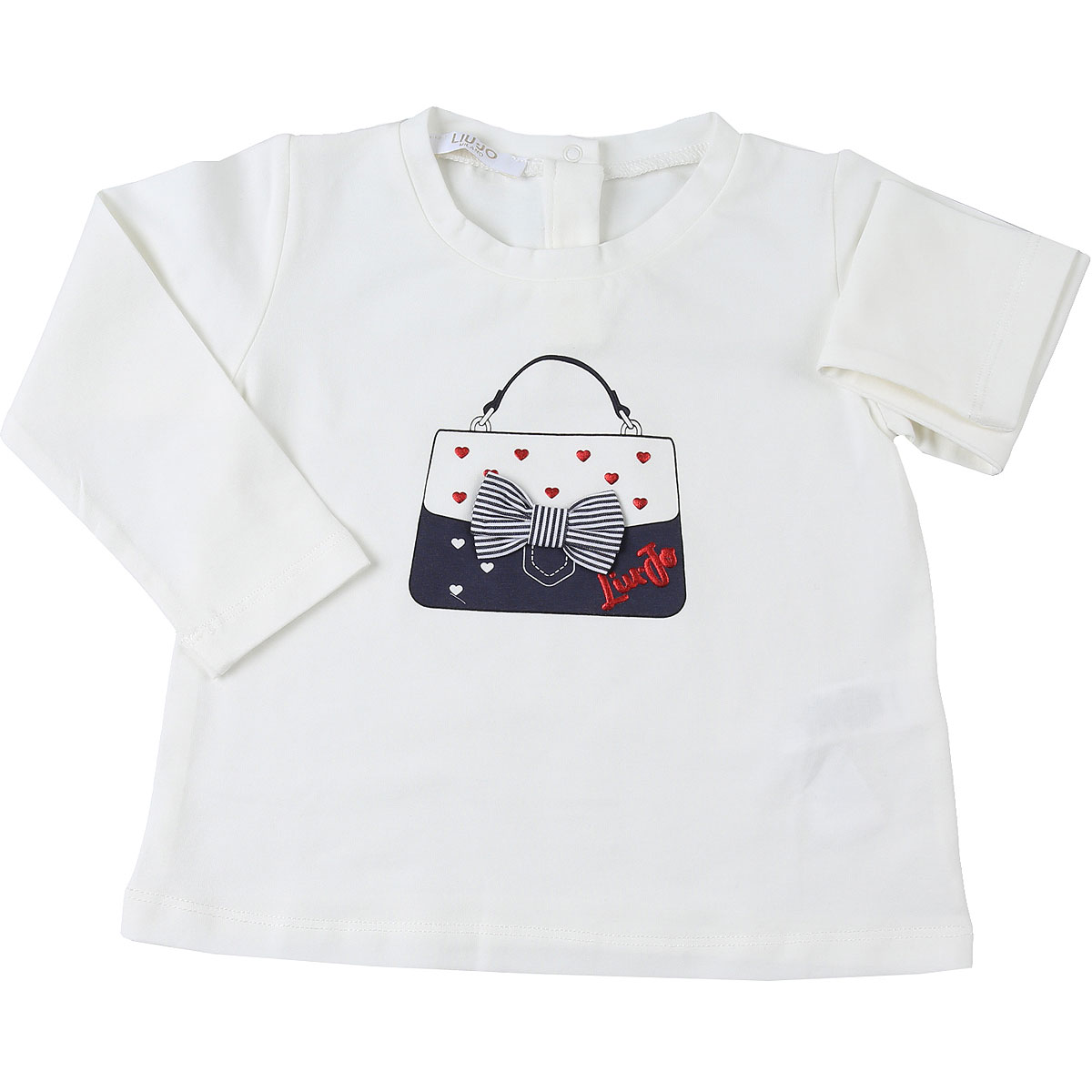 Liu Jo Baby T-Shirt für Mädchen Günstig im Sale, Schnee Weiß, Baumwolle, 2017, 12M 6M 9M