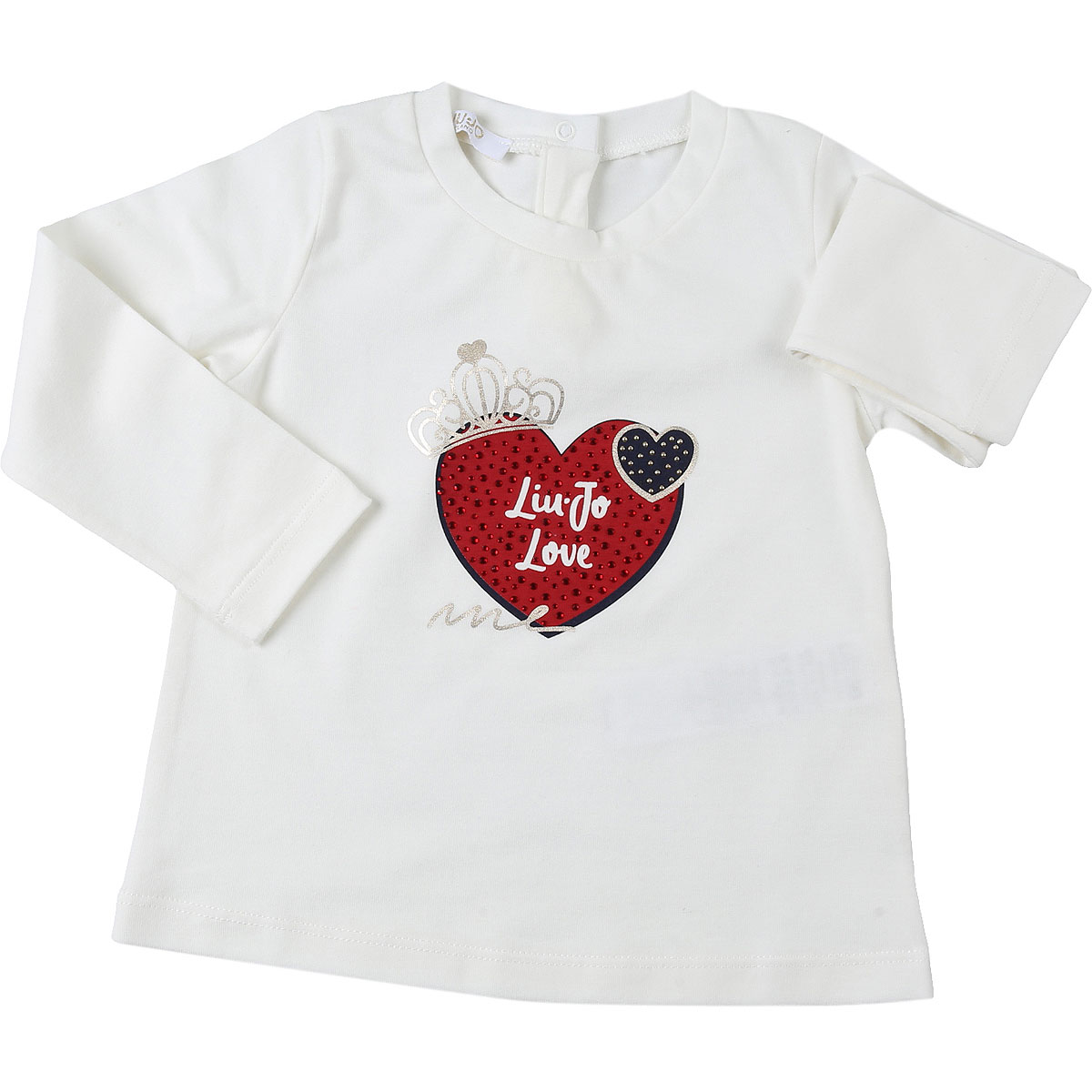 Liu Jo Baby T-Shirt für Mädchen Günstig im Sale, Schnee Weiß, Baumwolle, 2017, 12M 18M 9M