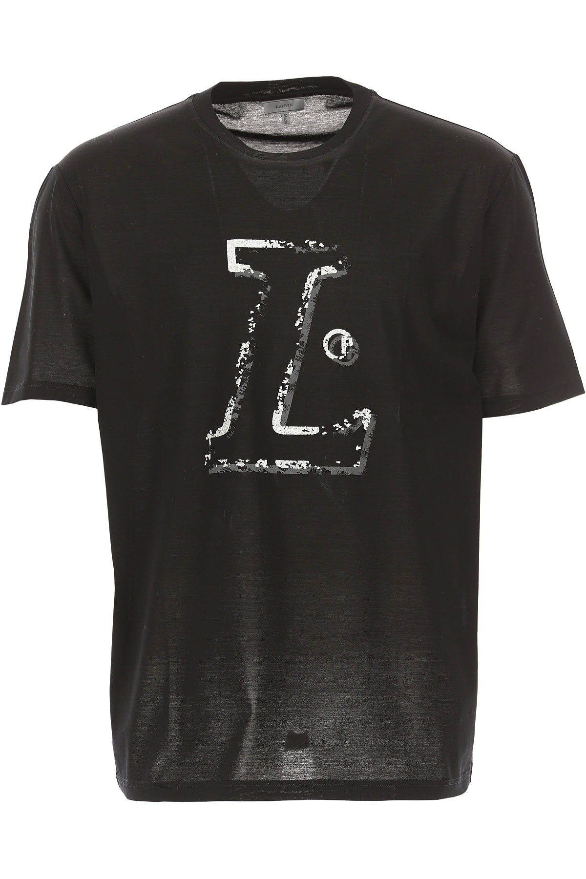 Lanvin T-shirt Homme, Noir, Coton, 2017, L M S XL
