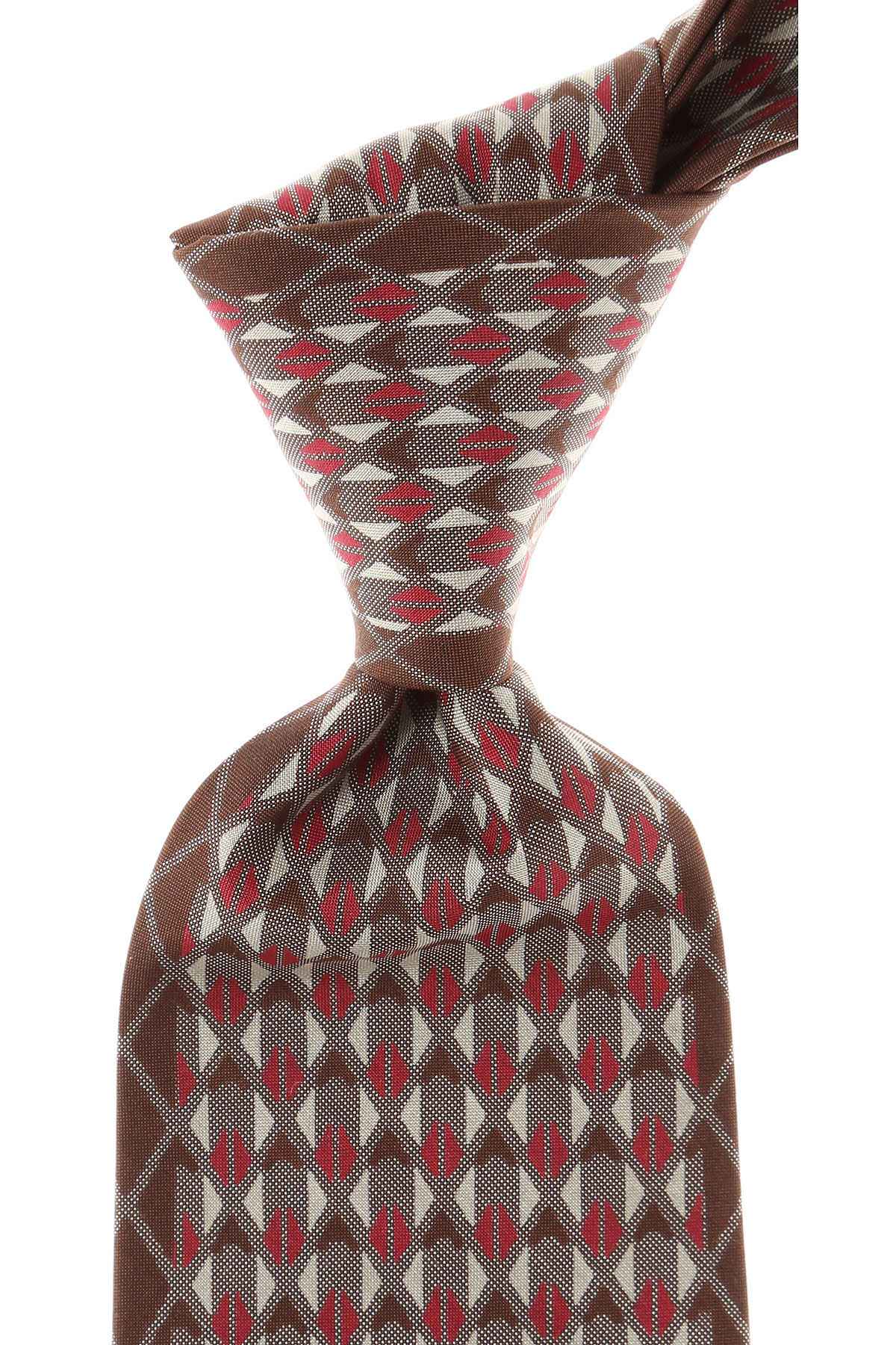 Cravates Mila Schon , Brun chocolat, Soie, 2017