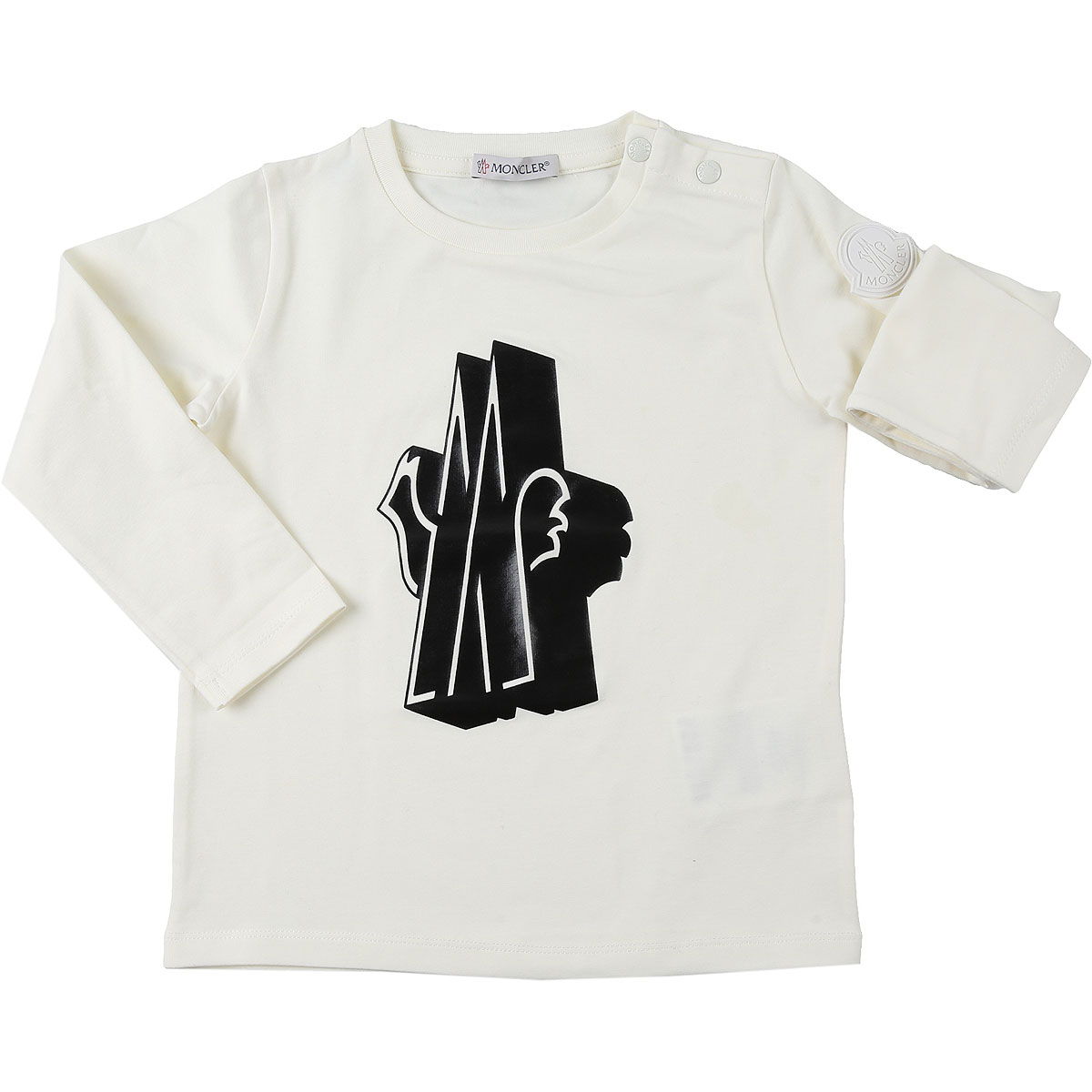 Moncler Baby T-Shirt für Jungen Günstig im Sale, Milchweiss, Baumwolle, 2017, 12 M 2Y 3Y