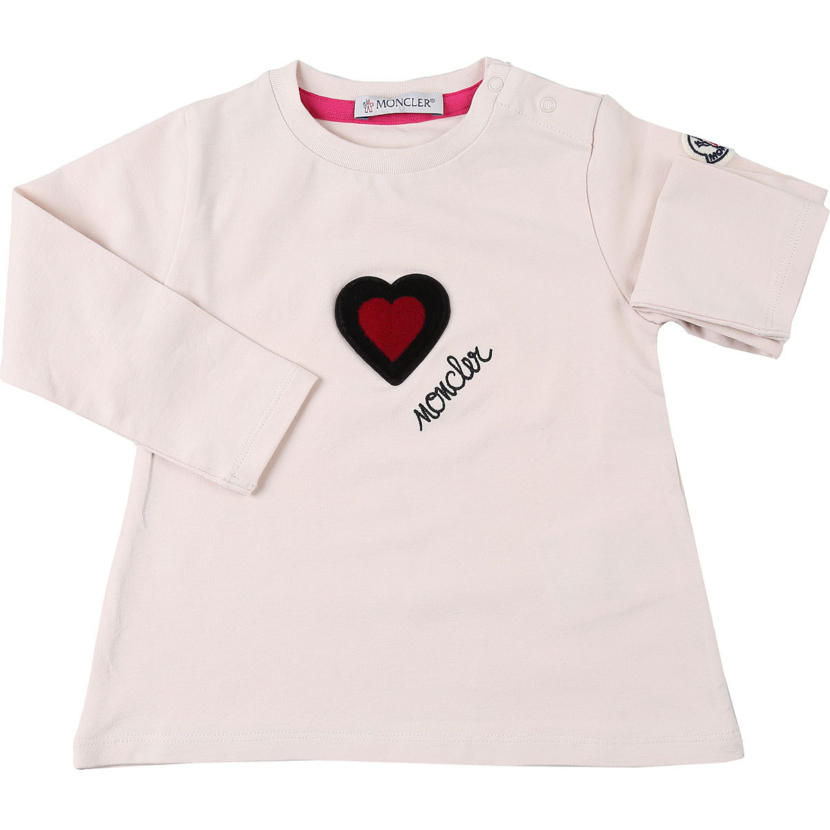 Moncler Baby T-Shirt für Mädchen Günstig im Sale, Hellpink, Baumwolle, 2017, 12M 18M 3Y