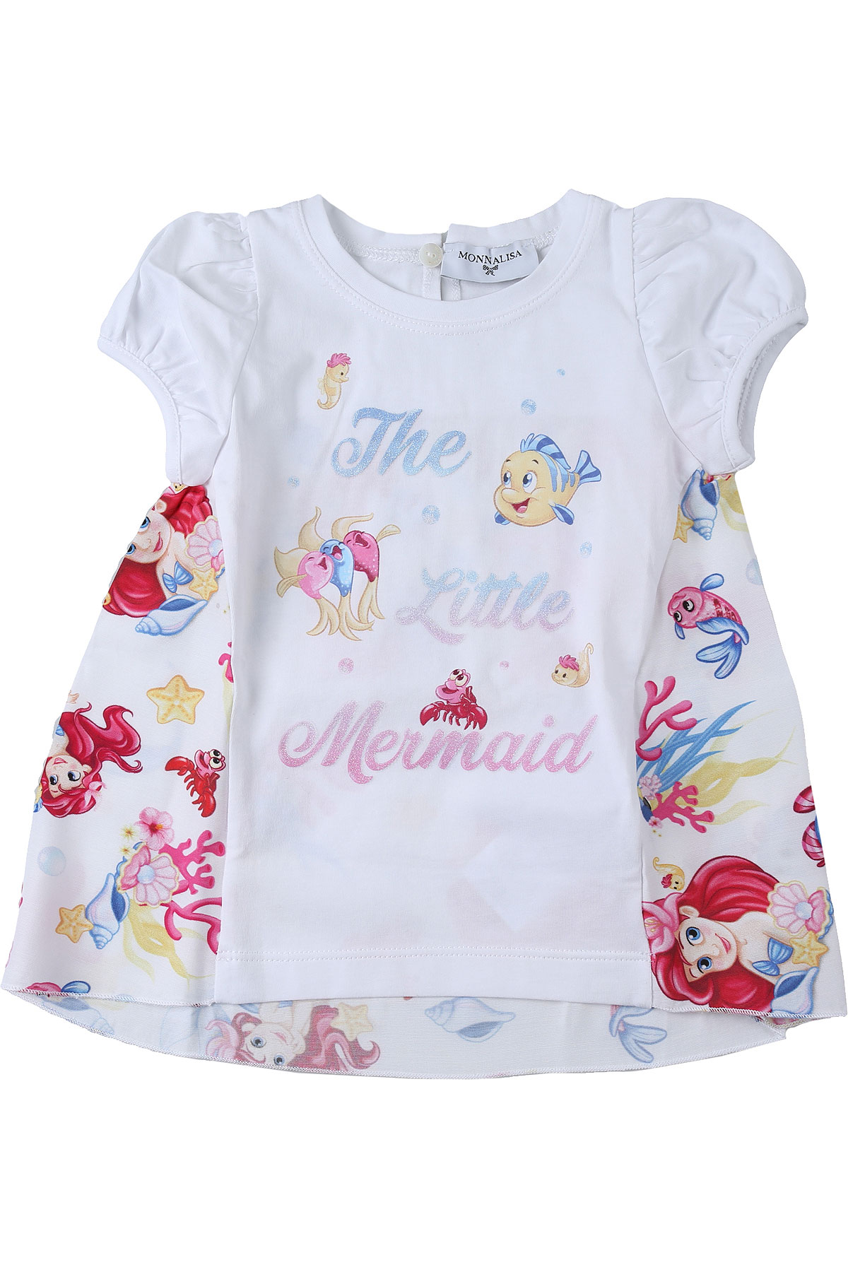 Monnalisa Baby T-Shirt für Mädchen Günstig im Outlet Sale, Weiss, Baumwolle, 2017, 12M 18M 6M 9M