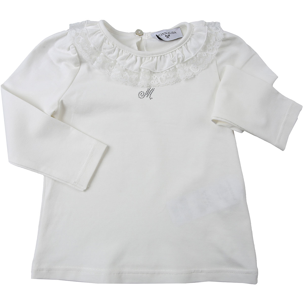 Monnalisa Baby T-Shirt für Mädchen Günstig im Sale, Creme, Baumwolle, 2017, 12M 18M 2Y 3M 3Y 6M 9M